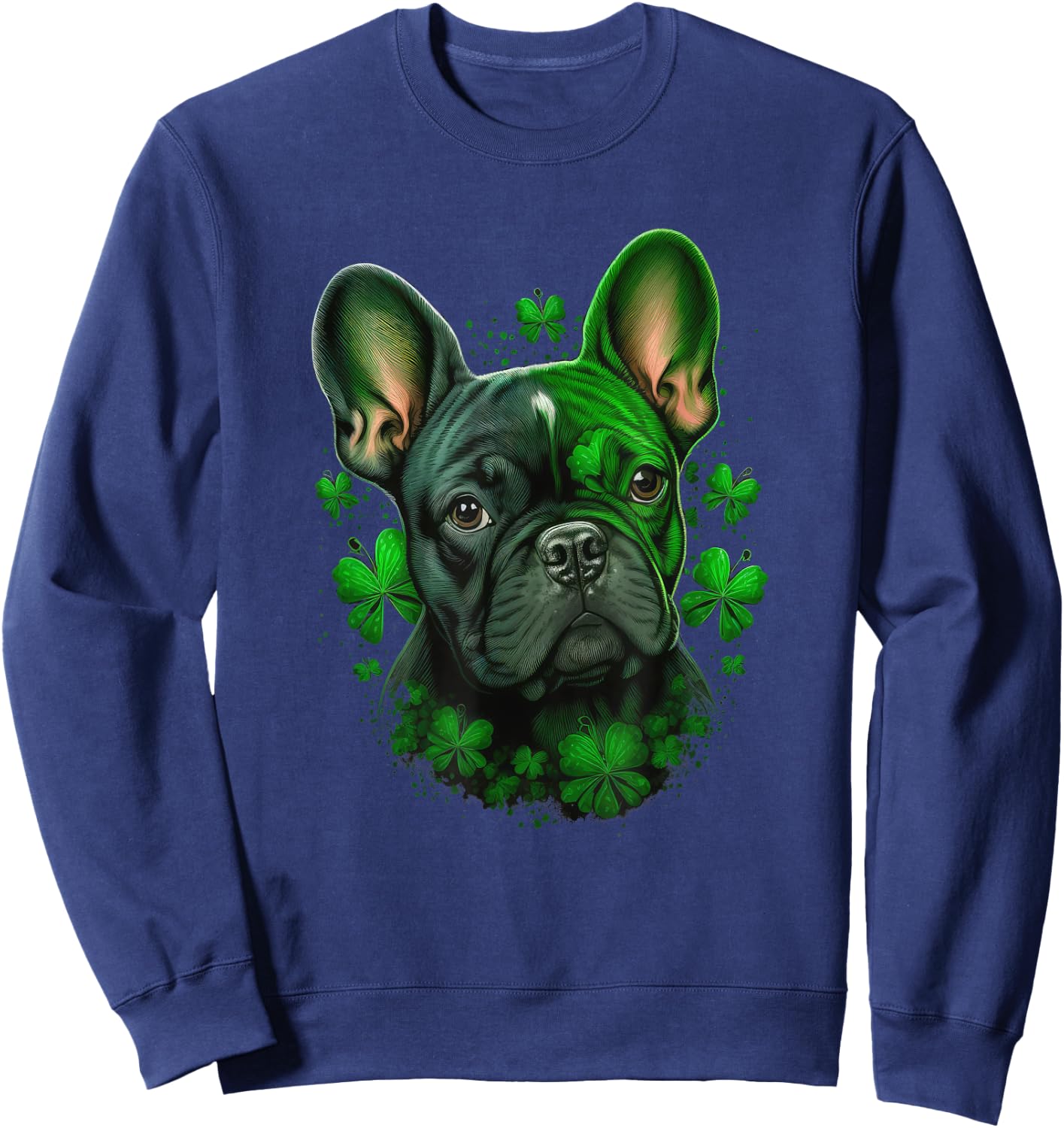 St Patricks Day French Bulldog Sweatshirt - Sweatshirt | Navy