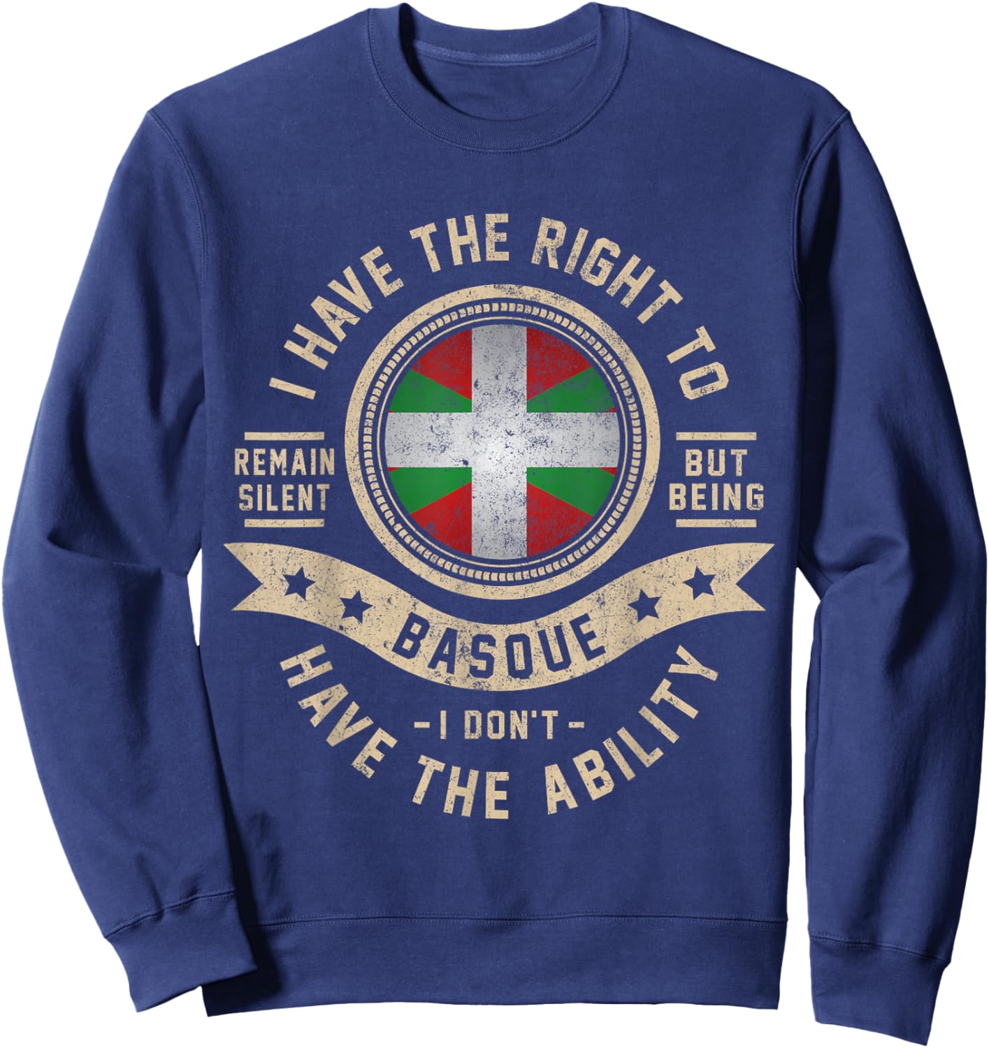 Basque Country Design Basque Men & Women Sweatshirt - Sweatshirt | Navy
