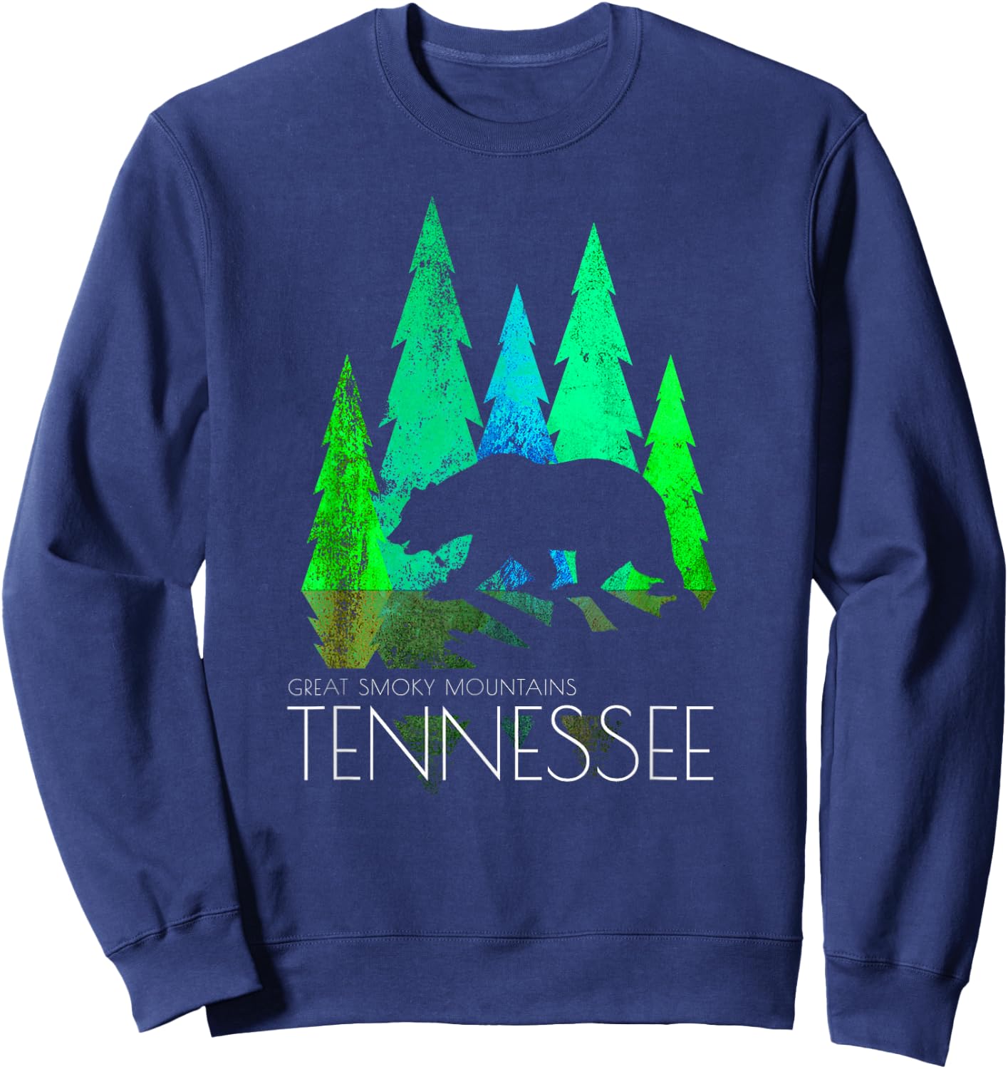 Great Smoky Mountains - Tennessee - Black Bear Tennessee Sweatshirt - Sweatshirt | Navy