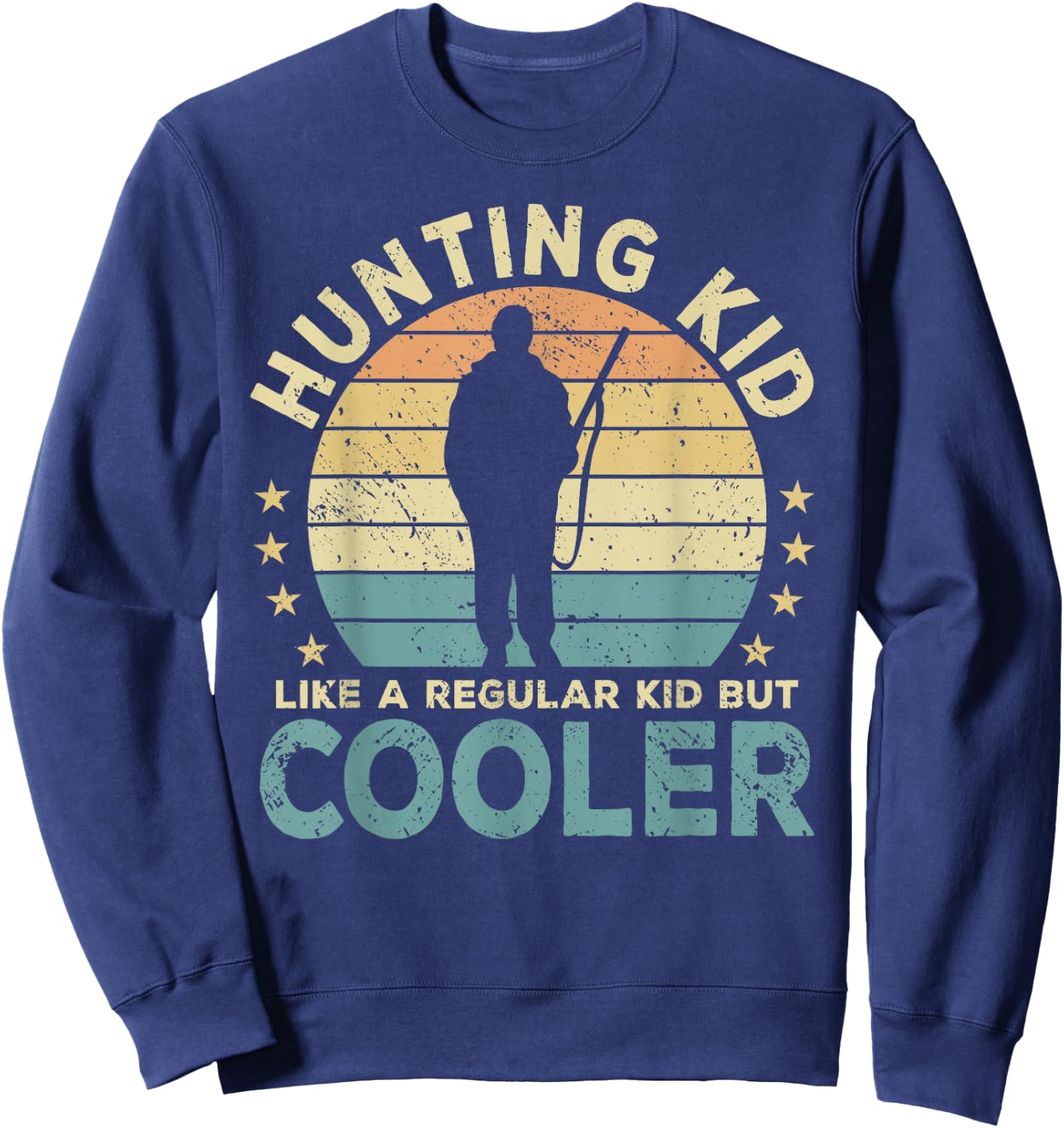 Hunting Kid Funny Sweatshirt - Sweatshirt | Navy