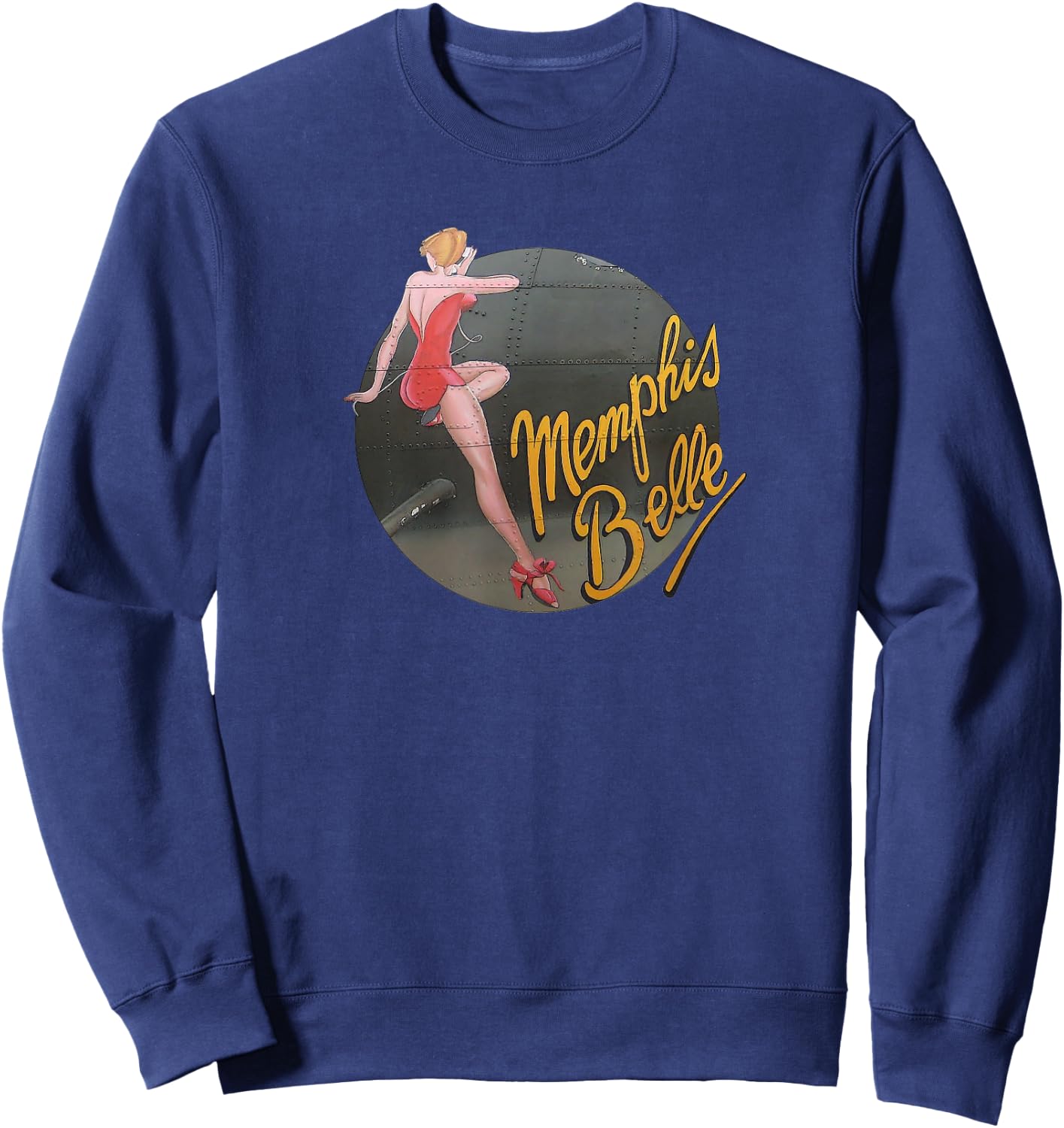 Pinup Girl WW2 B-17 Flying Fortress Memphis Belle Sweatshirt - Sweatshirt | Navy