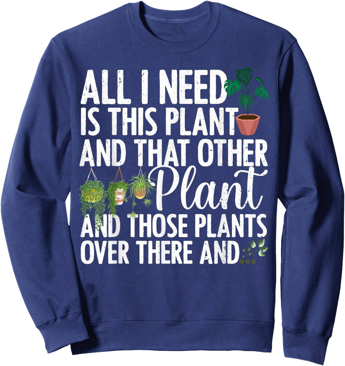Funny Plant Art Men Gardening Plant Lover Gardener Small Sweatshirt - Sweatshirt | Navy