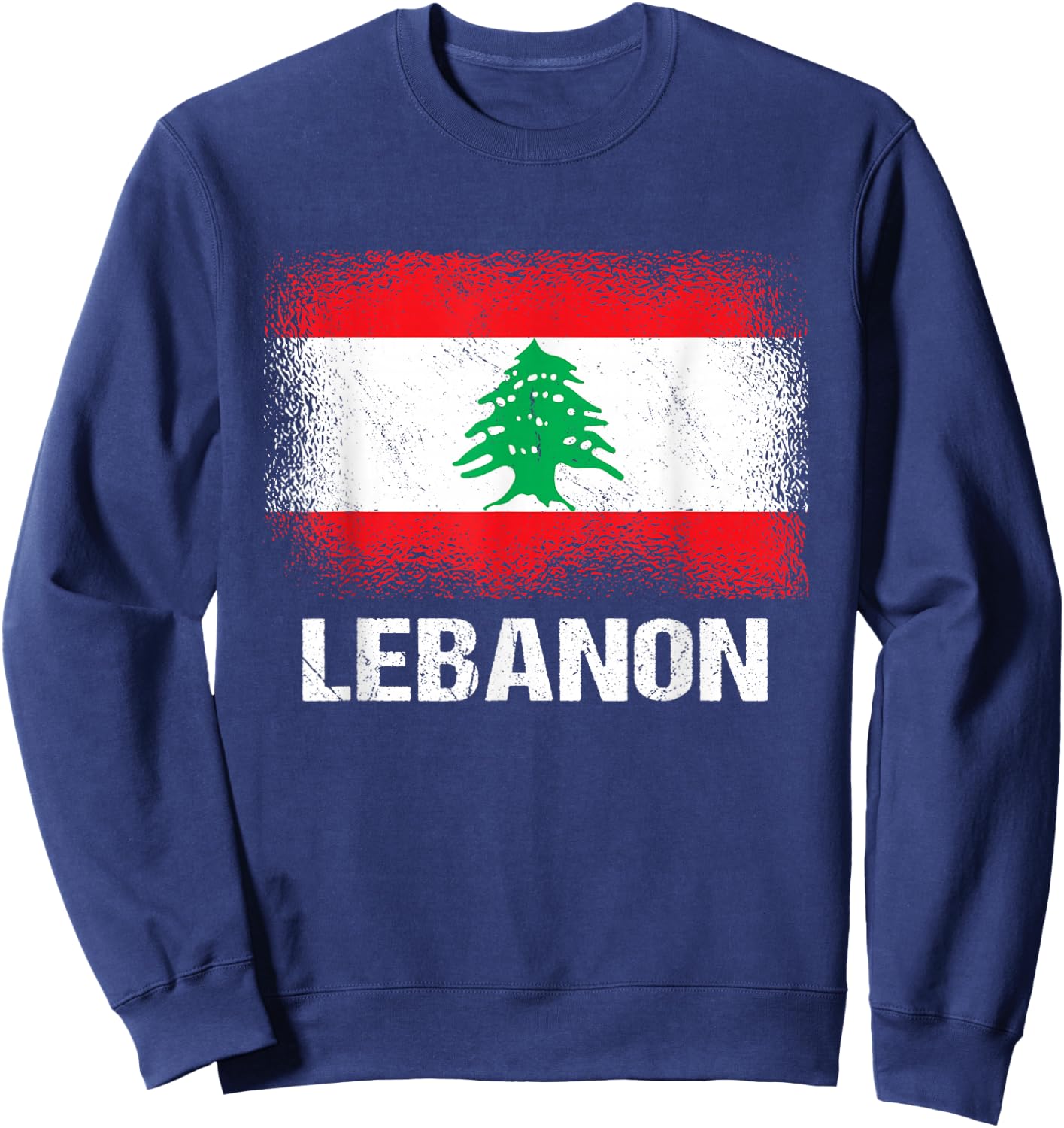 Lebanese Flag Lebanon Sweatshirt - Sweatshirt | Navy
