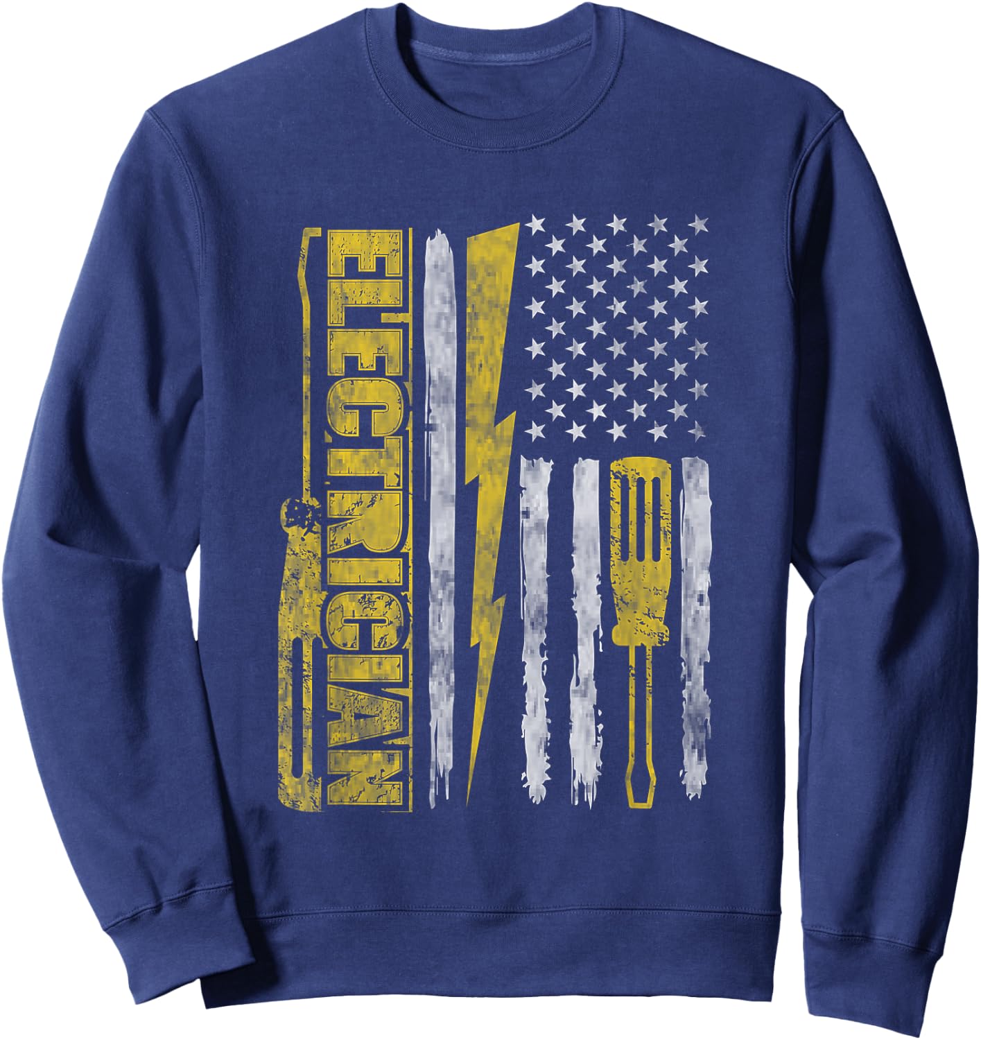 Funny Electrician Electrical Engineer - Electricity Lineman Sweatshirt - Sweatshirt | Navy