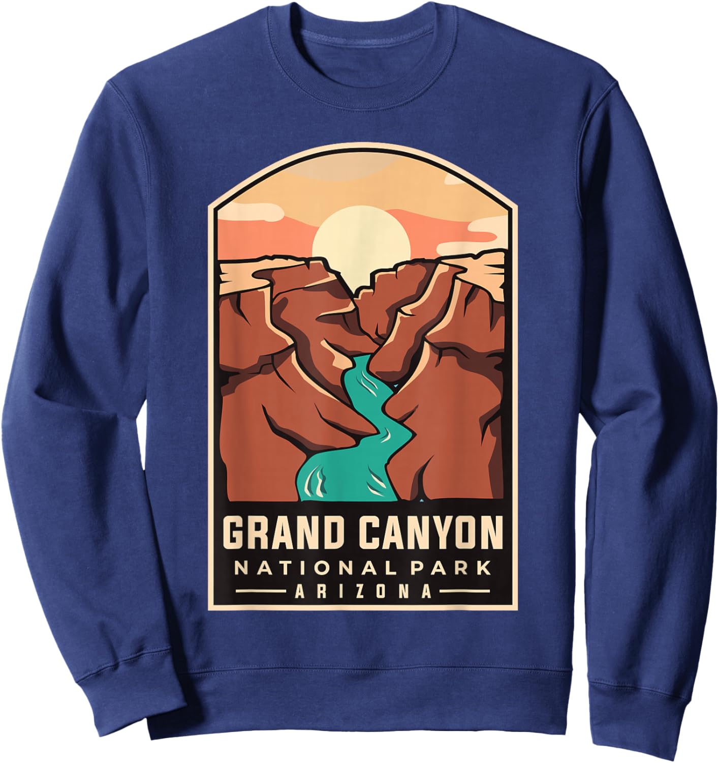 Grand Canyon National Park - Throwback Design - Classic Sweatshirt - Sweatshirt | Navy