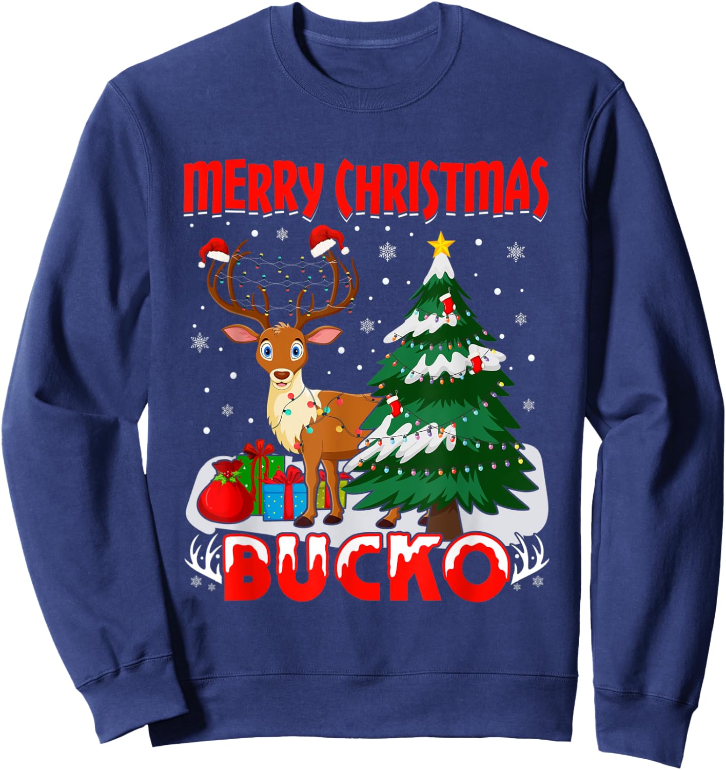 Merry Christmas Bucko Sweatshirt - Sweatshirt | Navy