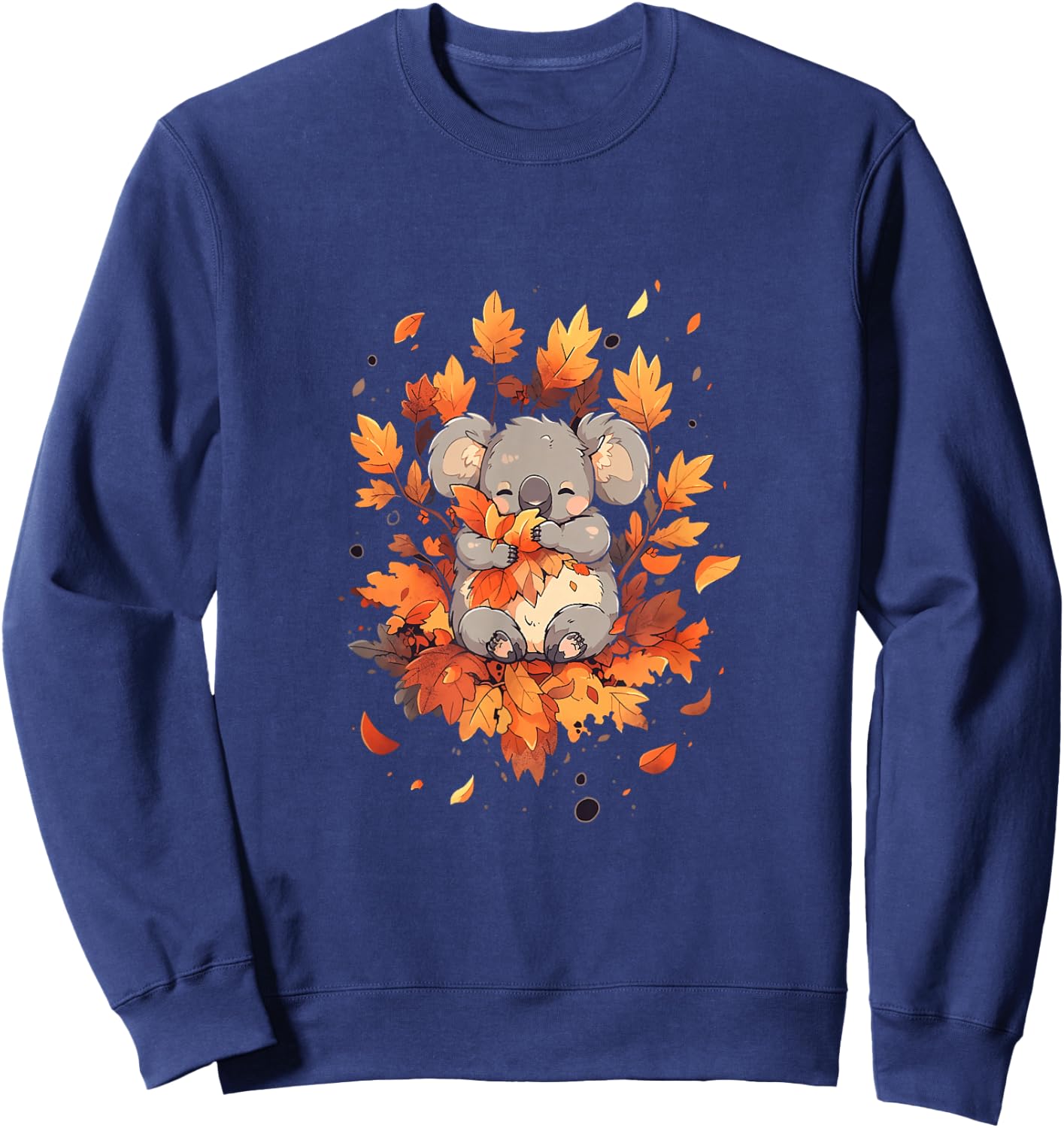 Koala Autumn Season Autumn Leaves Thanksgiving Sweatshirt - Sweatshirt | Navy