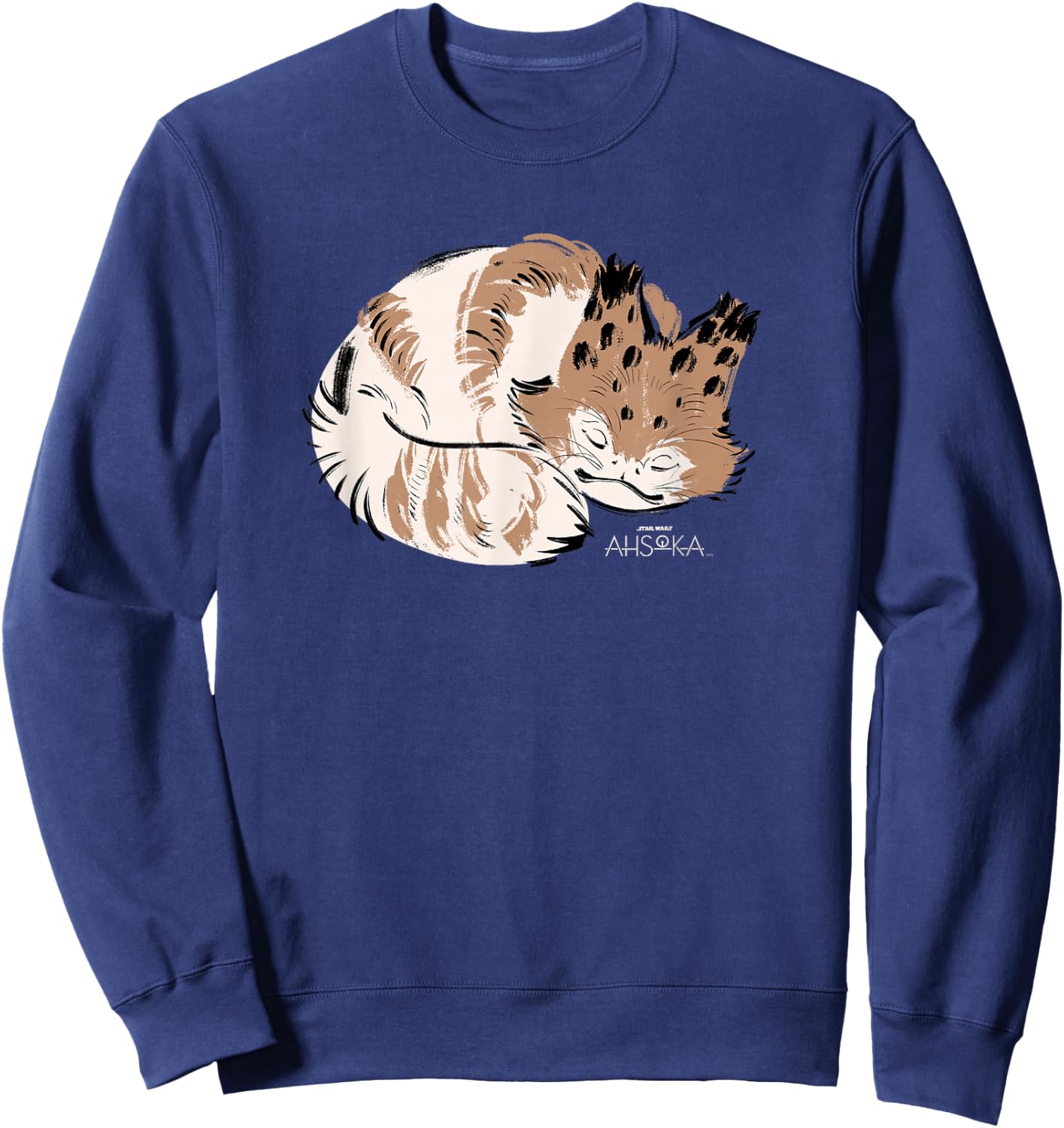 Star Wars Ahsoka Sabine Wren’s Sleeping Loth-Cat Sumi-e Sweatshirt - Sweatshirt | Navy