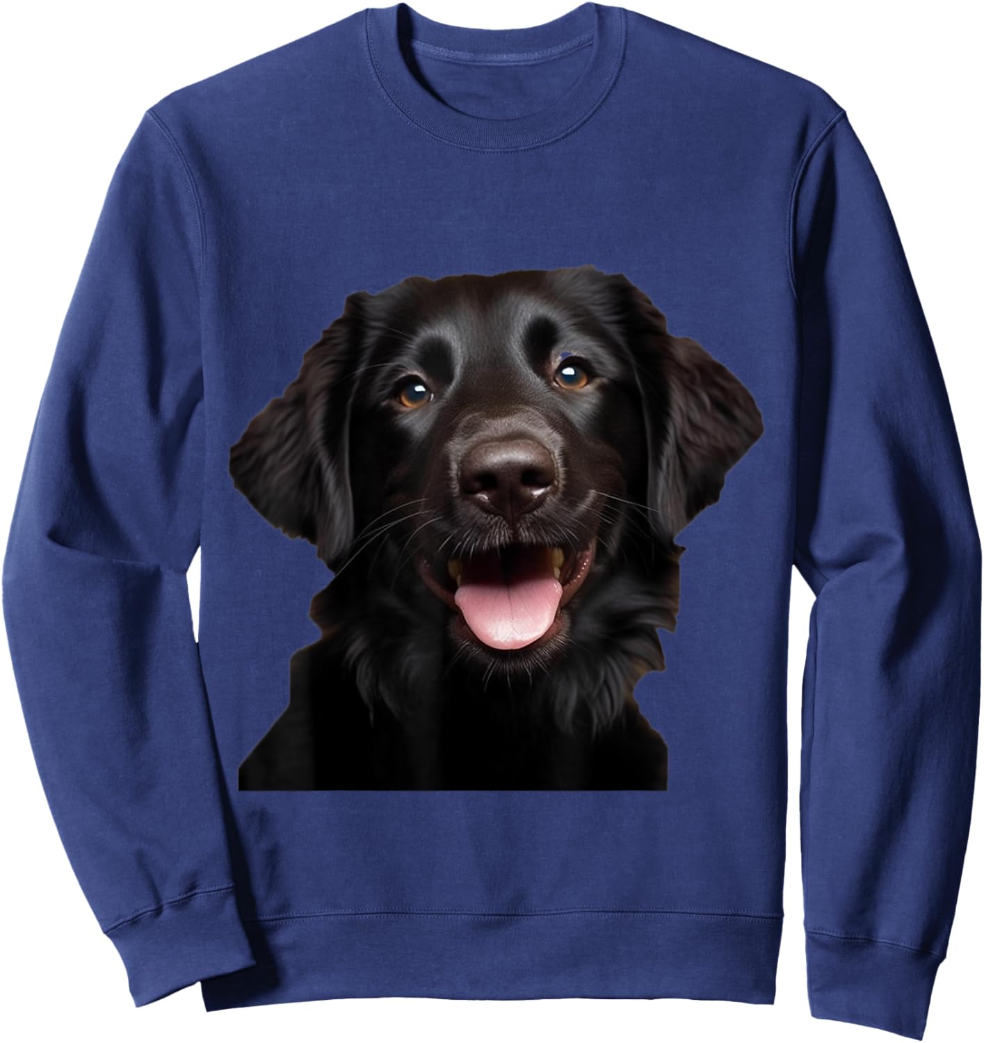 Flat Coated Retriever Happy - Flat Coated Retriever Sweatshirt - Sweatshirt | Navy