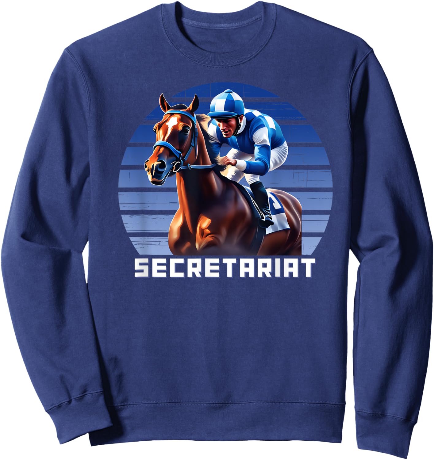 Secretariat Horse, Horse Racing, Del Mar, Santa Anita Shirt Sweatshirt - Sweatshirt | Navy
