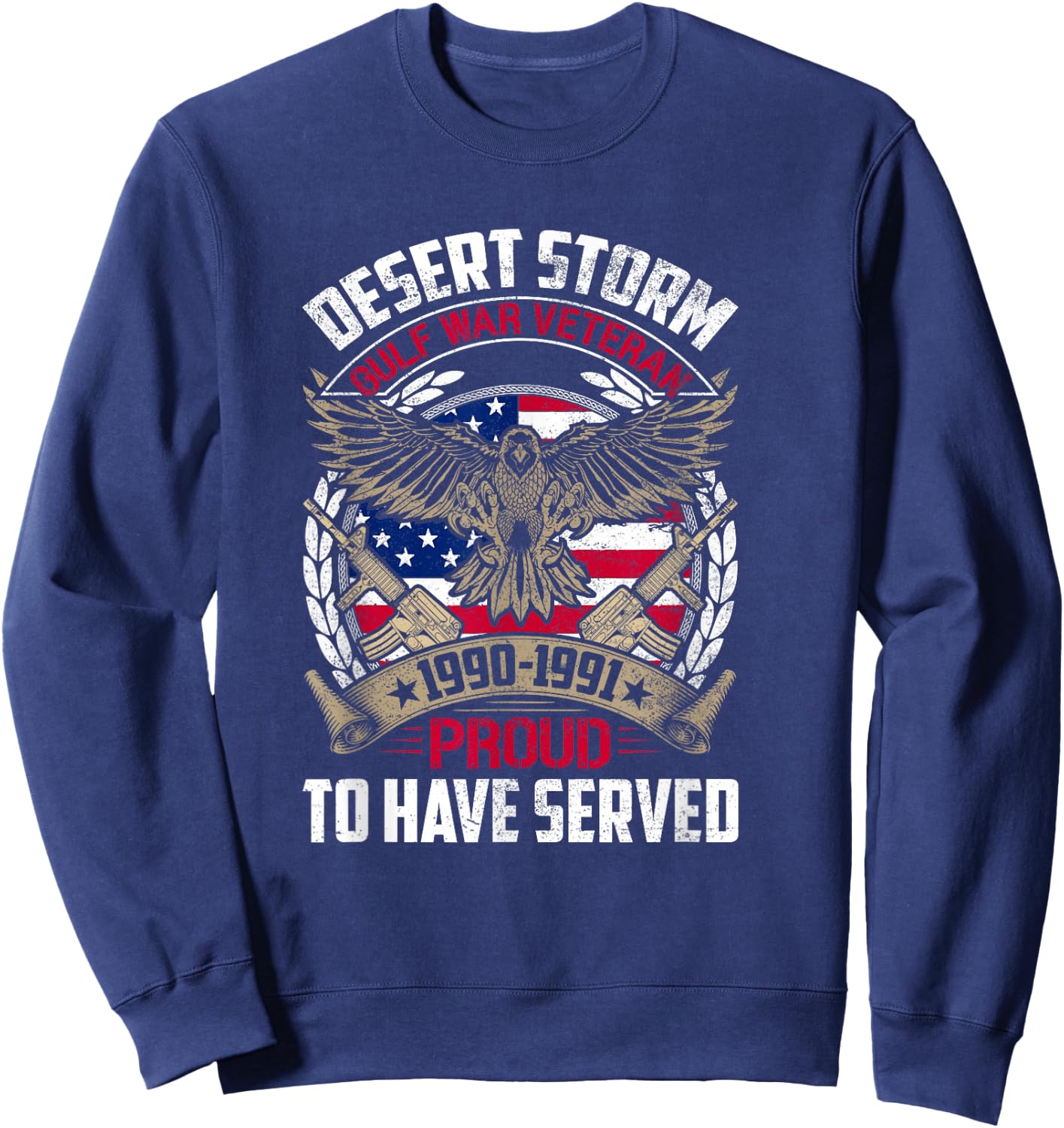 Desert Storm Operation Veteran American Sweatshirt - Sweatshirt | Navy