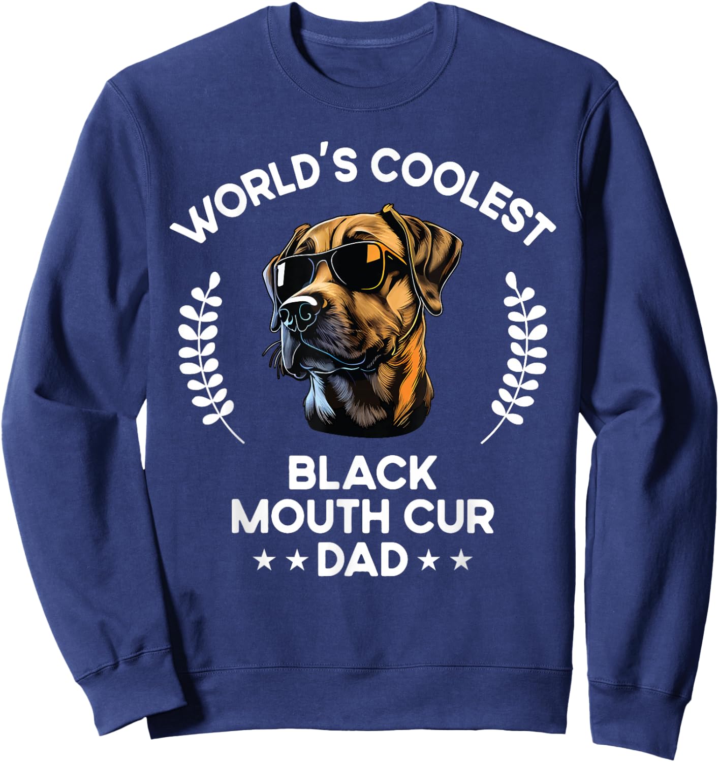 World's Coolest Dog Dad Papa - Men Black Mouth Cur Sweatshirt - Sweatshirt | Navy