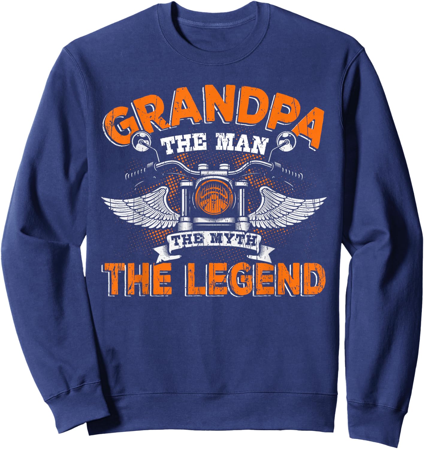Grandpa The Man The Myth The Legend Motorcycle Sweatshirt - Sweatshirt | Navy
