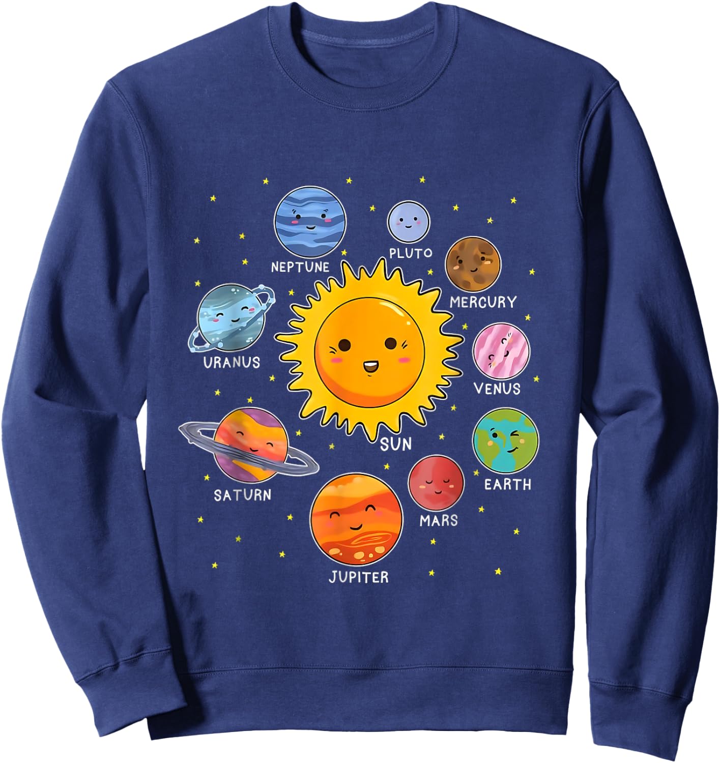 Solar ystem shirt for girls, solar system shirt Sweatshirt - Sweatshirt | Navy