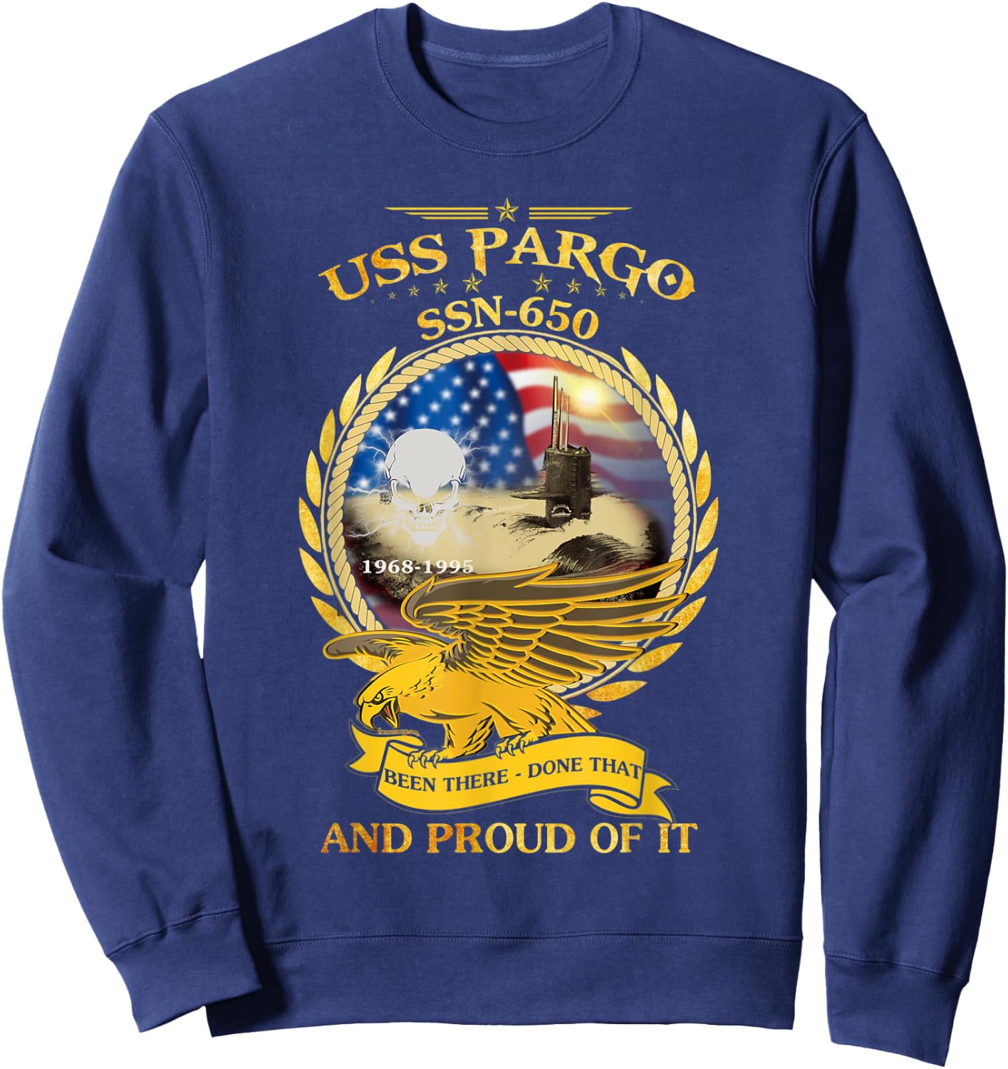 USS Pargo (SSN-650) 1968-1995 Sweatshirt - Sweatshirt | Navy
