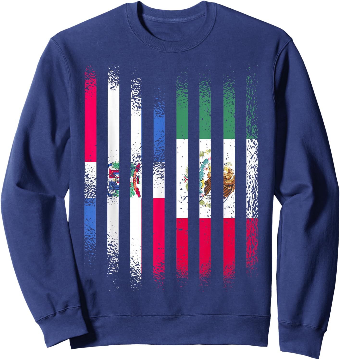 Dominican Republic Flag Mexico Grown Country Flags Stripes Sweatshirt - Sweatshirt | Navy