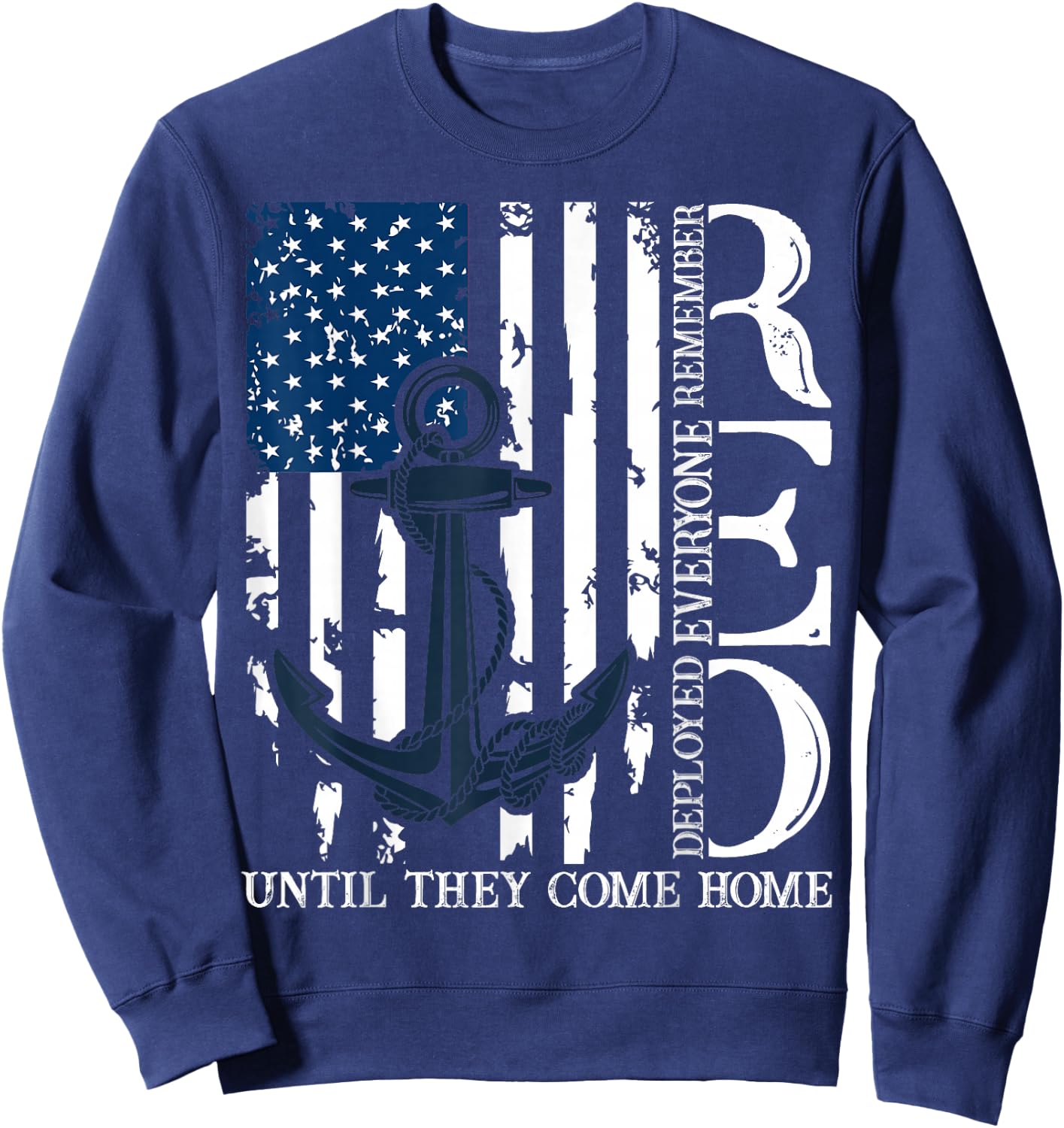 Red Friday Military Memorial Day Veterans Family 4th Of July Sweatshirt - Sweatshirt | Navy