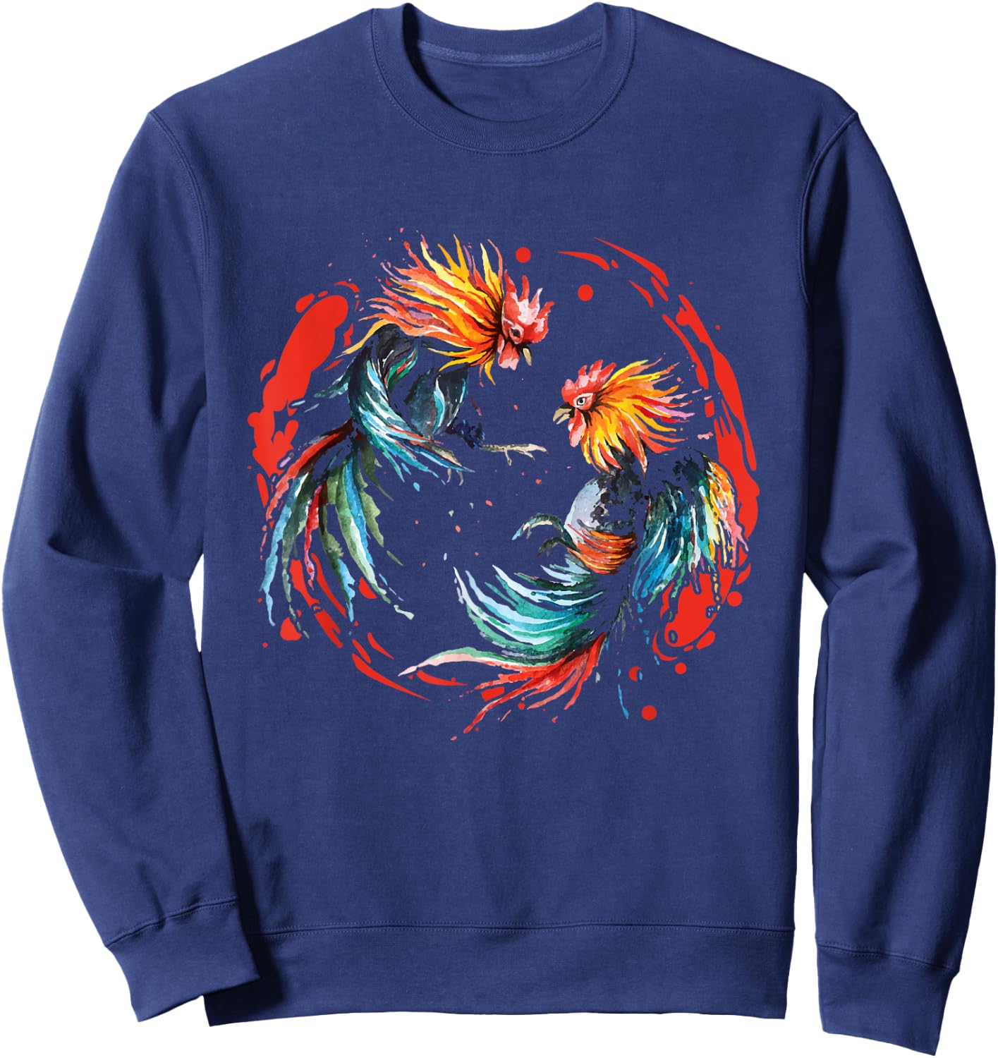 Peleas De Gallos Cockfighter Game Fowl Cockfighting Rooster Sweatshirt - Sweatshirt | Navy