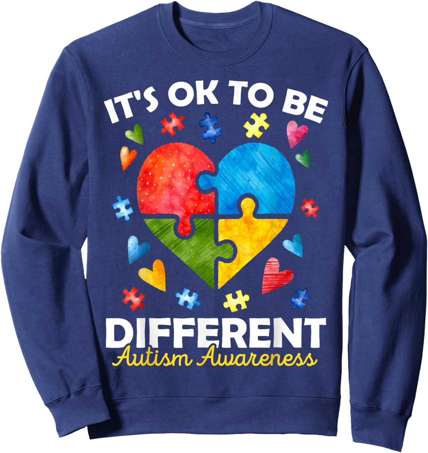 Autism Awareness Valentines Day Autistic Child Kids Toddler Sweatshirt - Sweatshirt | Navy