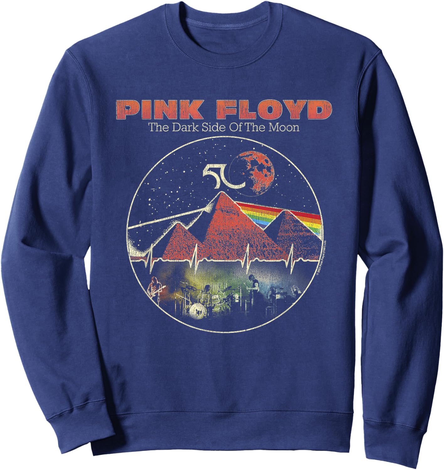 Pink Floyd Vintage Pyramids Sweatshirt - Sweatshirt | Navy