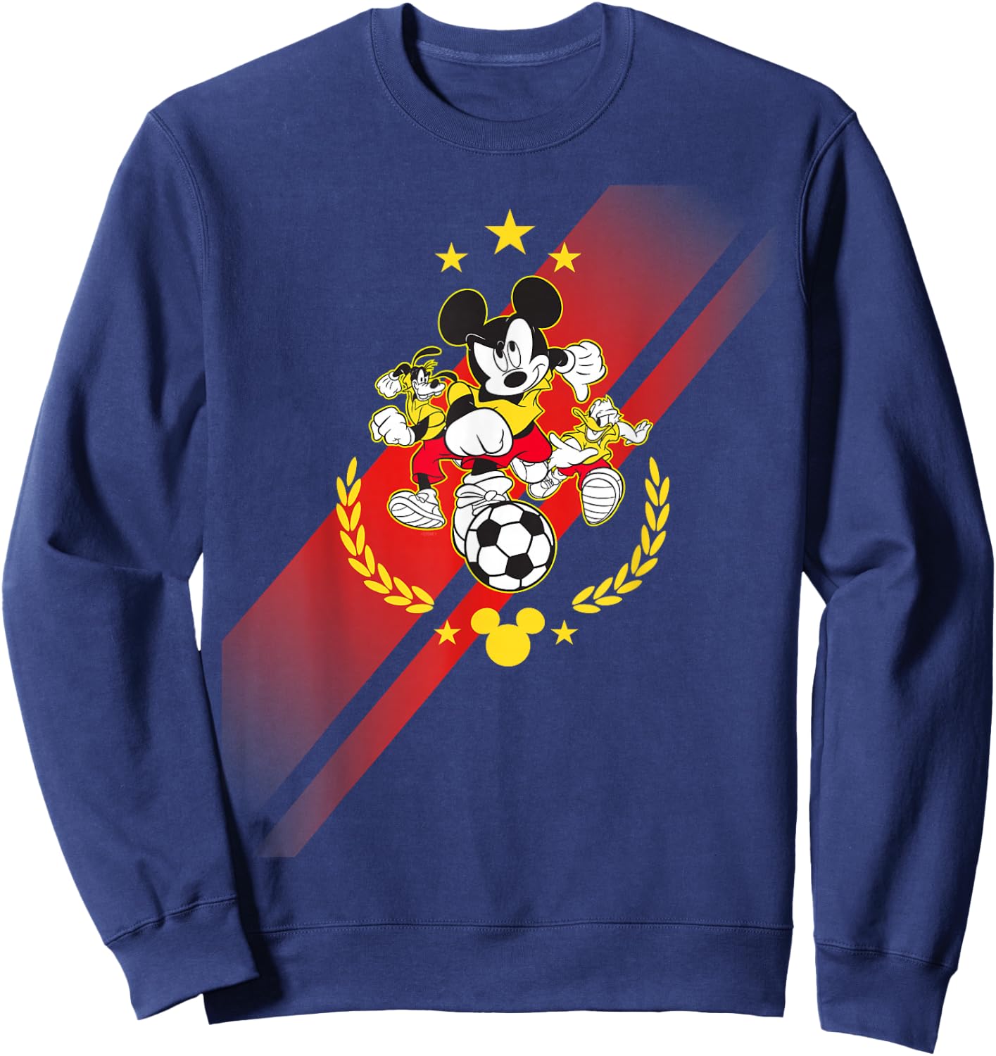Disney Mickey Mouse Donald and Goofy Soccer Run Sports Sweatshirt - Sweatshirt | Navy