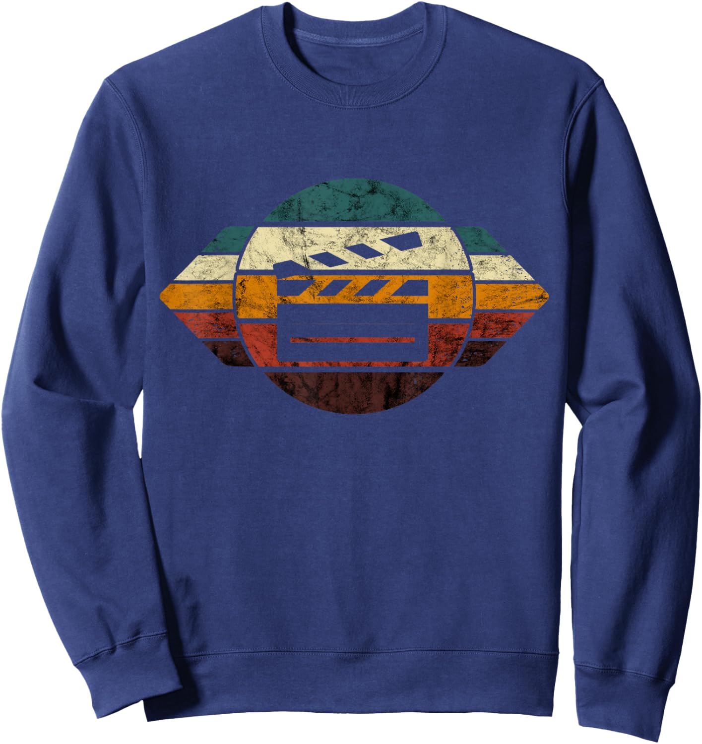 Filmmaker Clapboard Filmmaking Retro Cinematography Vintage Sweatshirt - Sweatshirt | Navy