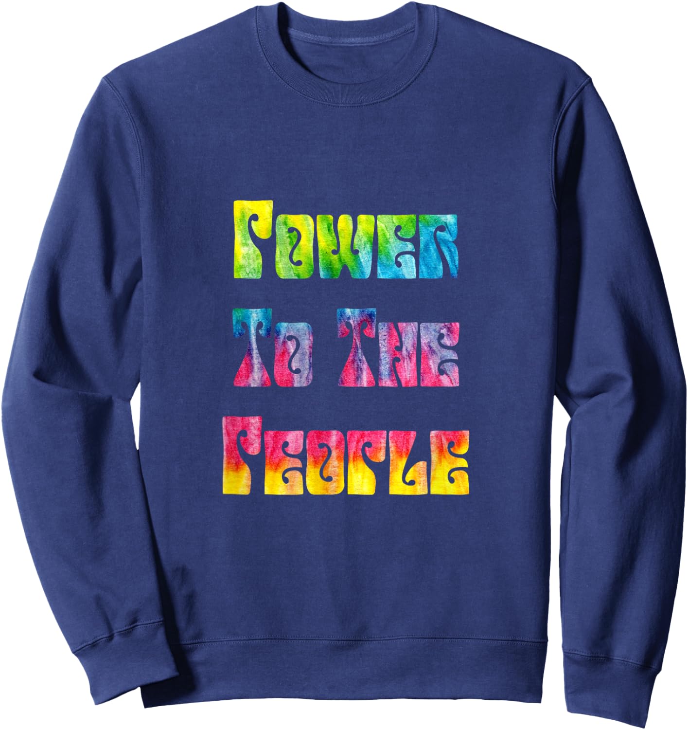 Hippie Talk - Power To The People Sweatshirt - Sweatshirt | Navy