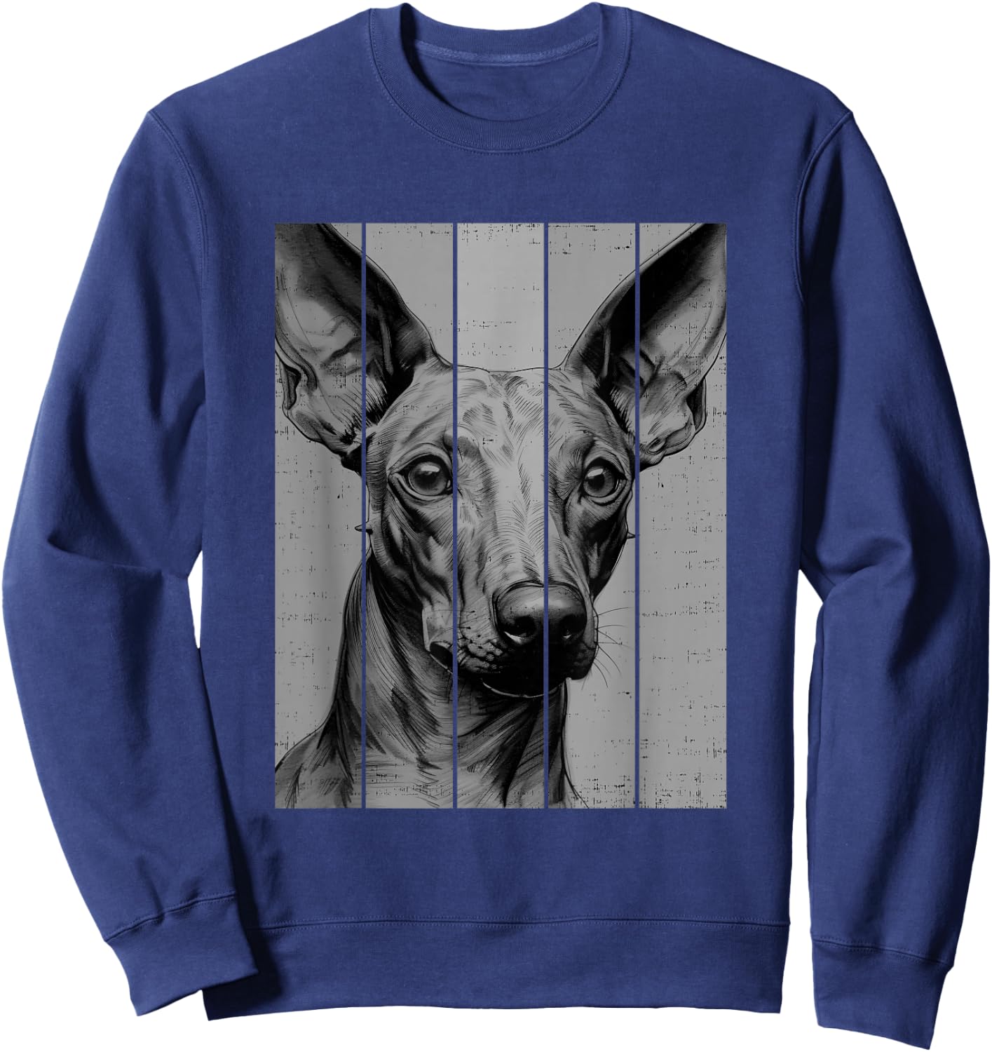 Cool Xoloitzcuintli Xolo Portrait Black And White Style Sweatshirt - Sweatshirt | Navy