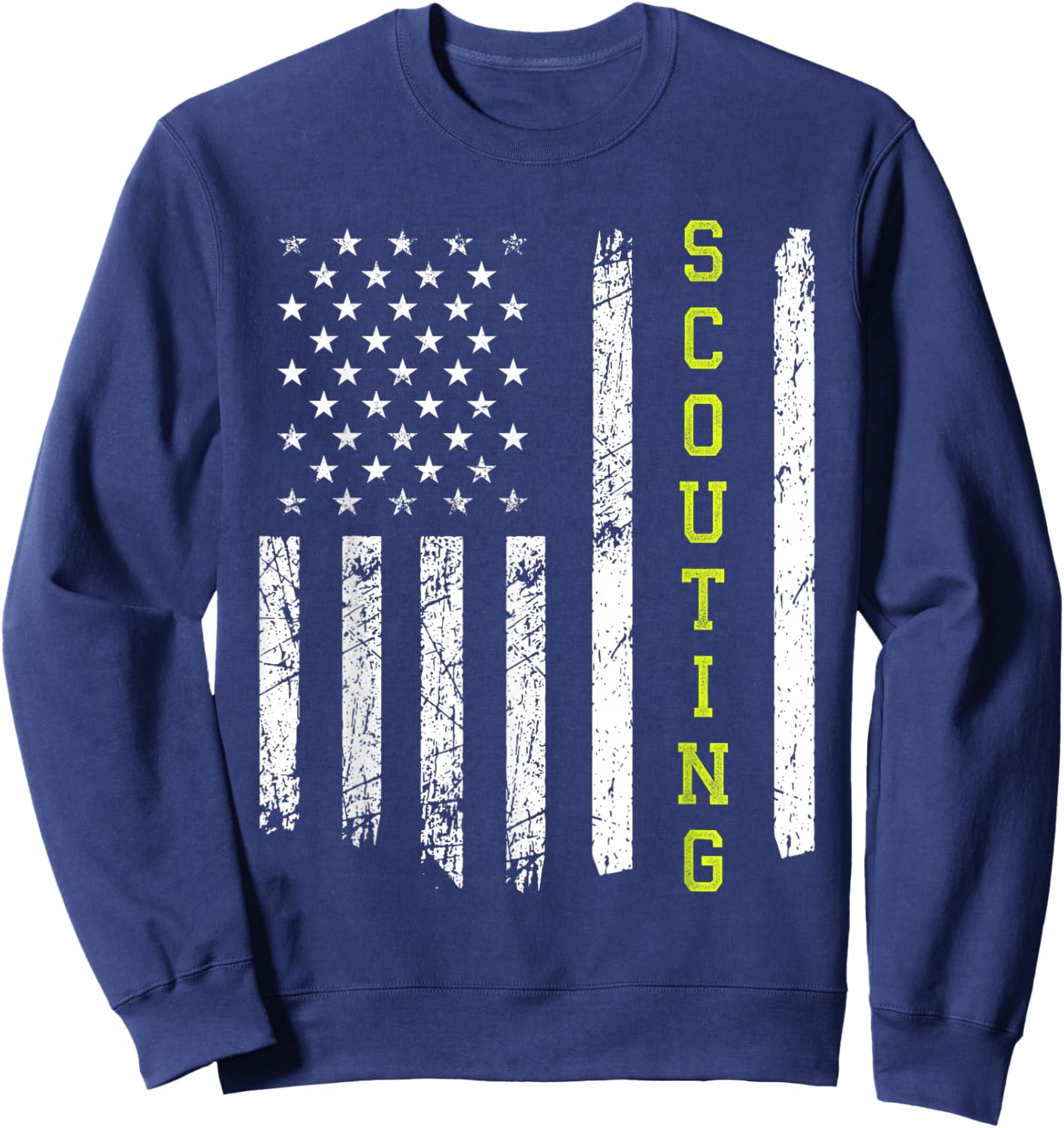 Scouting US American Flag Sweatshirt - Sweatshirt | Navy