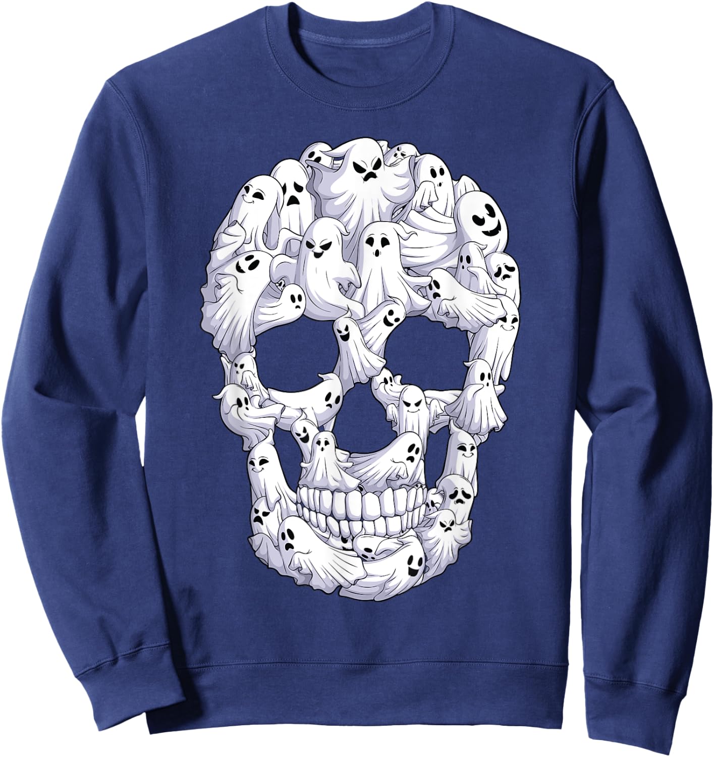 Skull Boo Ghost Funny boo ghosts Halloween costume men women Sweatshirt - Sweatshirt | Navy