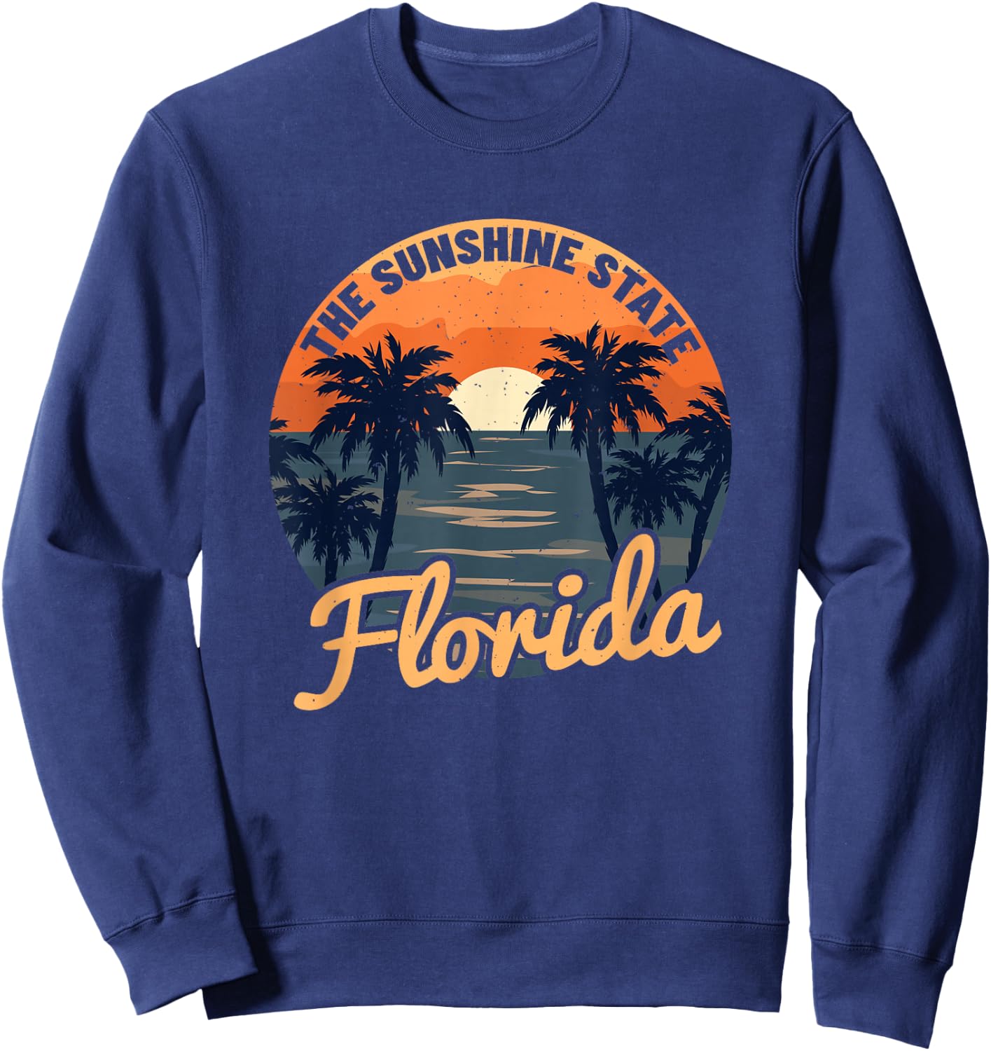 Florida Sunset - Throwback Design - Classic Sweatshirt - Sweatshirt | Navy
