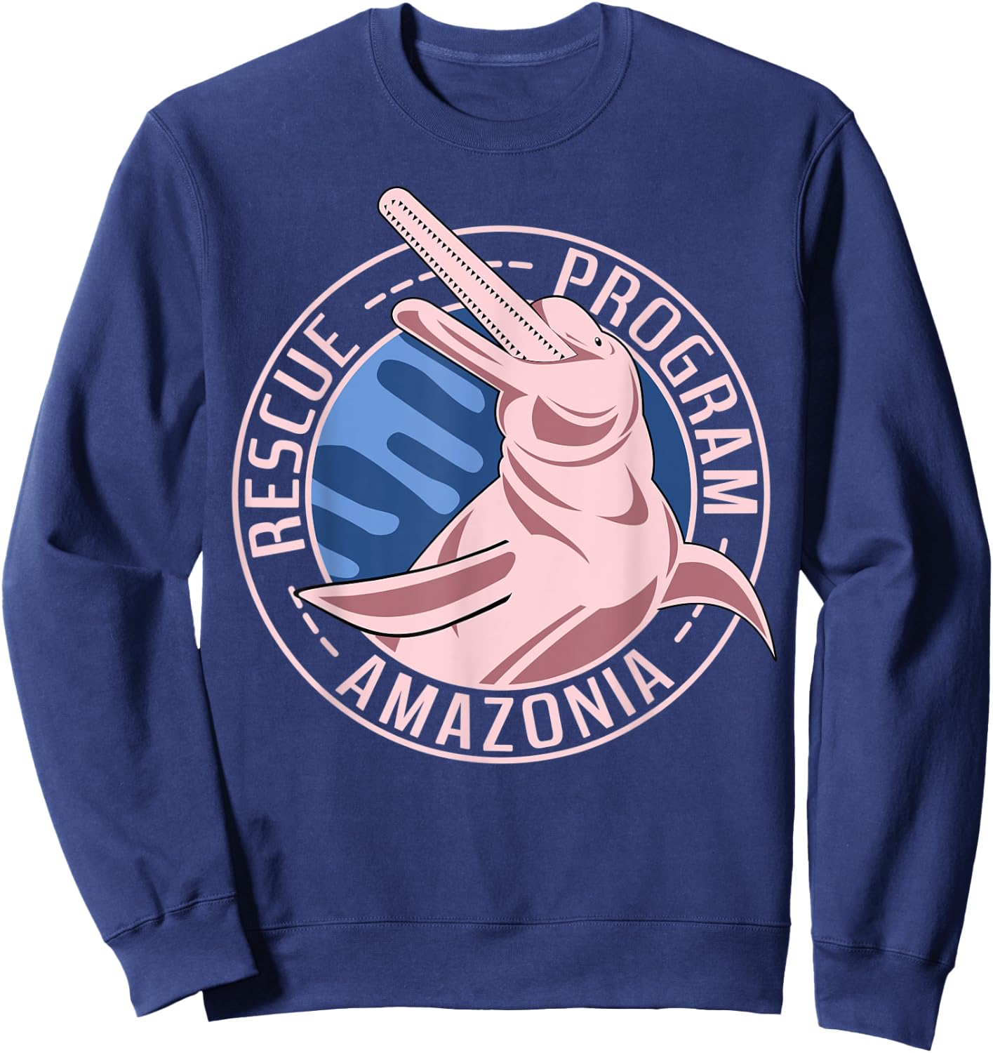 Boto Dolphin Amazonia Rainforest Conservation Sweatshirt - Sweatshirt | Navy