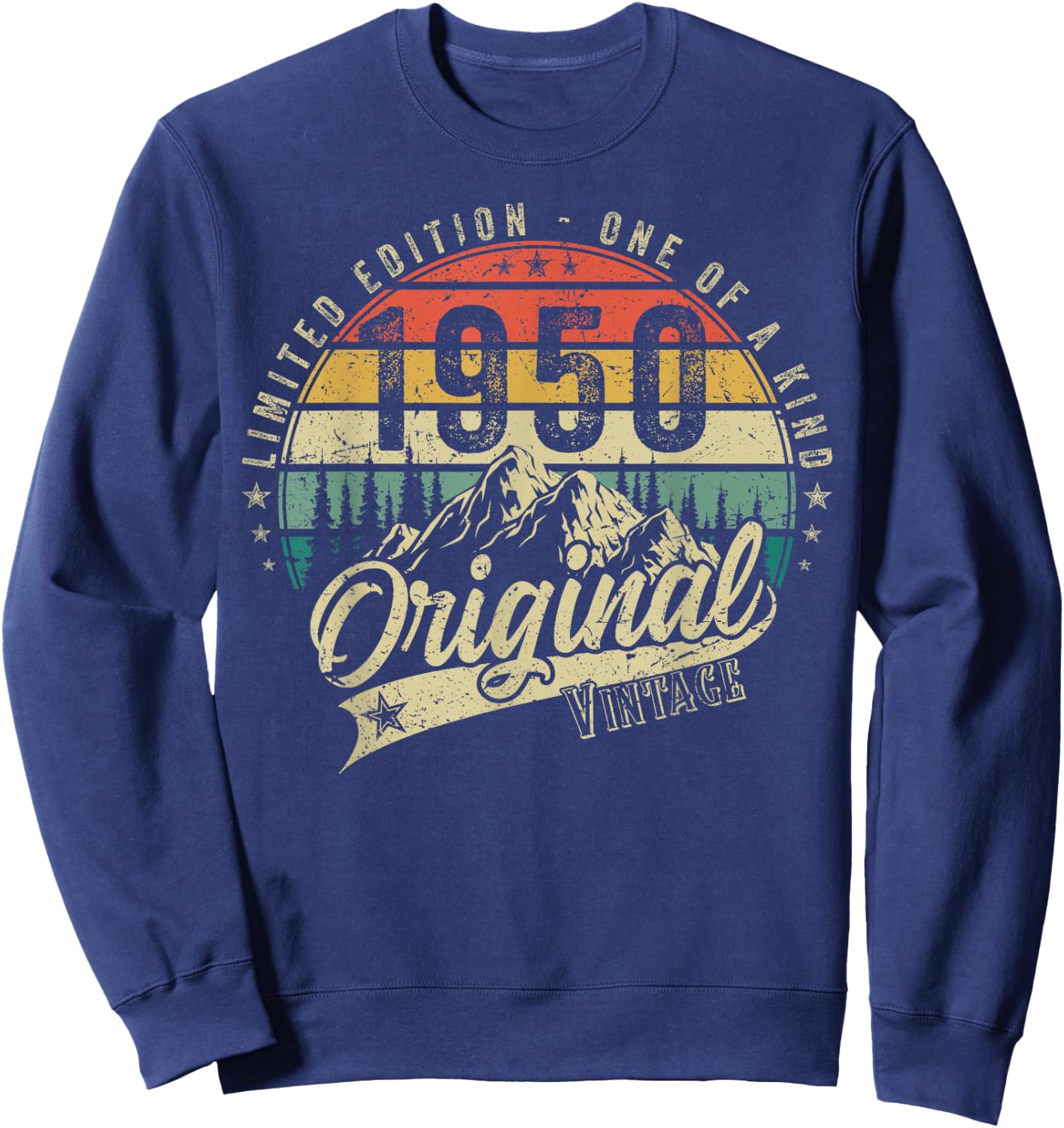 1950 Vintage Birthday Retro Gifts Woman 70s 80s Sweatshirt - Sweatshirt | Navy
