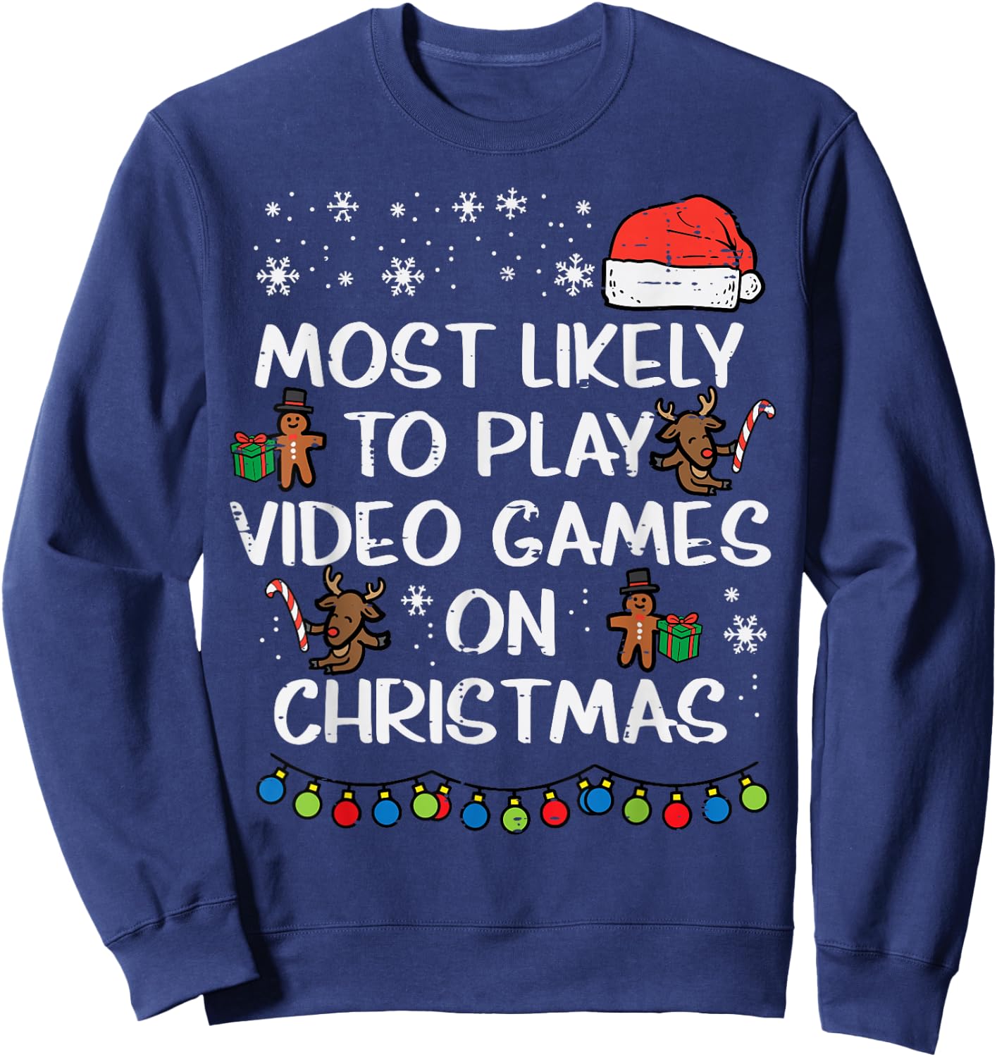 Likely Play Video Games Christmas Xmas Family Boys Kids Men Sweatshirt - Sweatshirt | Navy