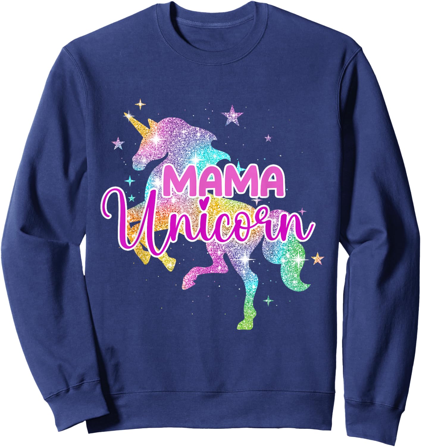Mama Unicorn - Mythical Animal Fantasy Creature Magical Sweatshirt - Sweatshirt | Navy