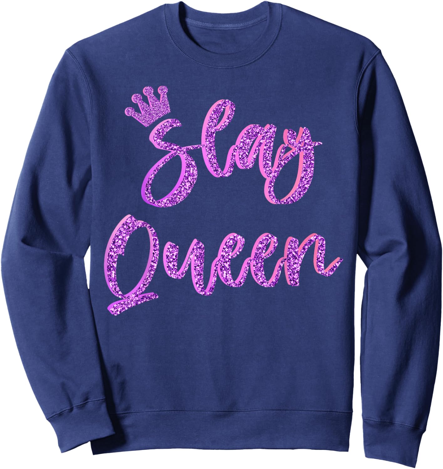 Slay Queen Girls Top Sweatshirt - Sweatshirt | Navy
