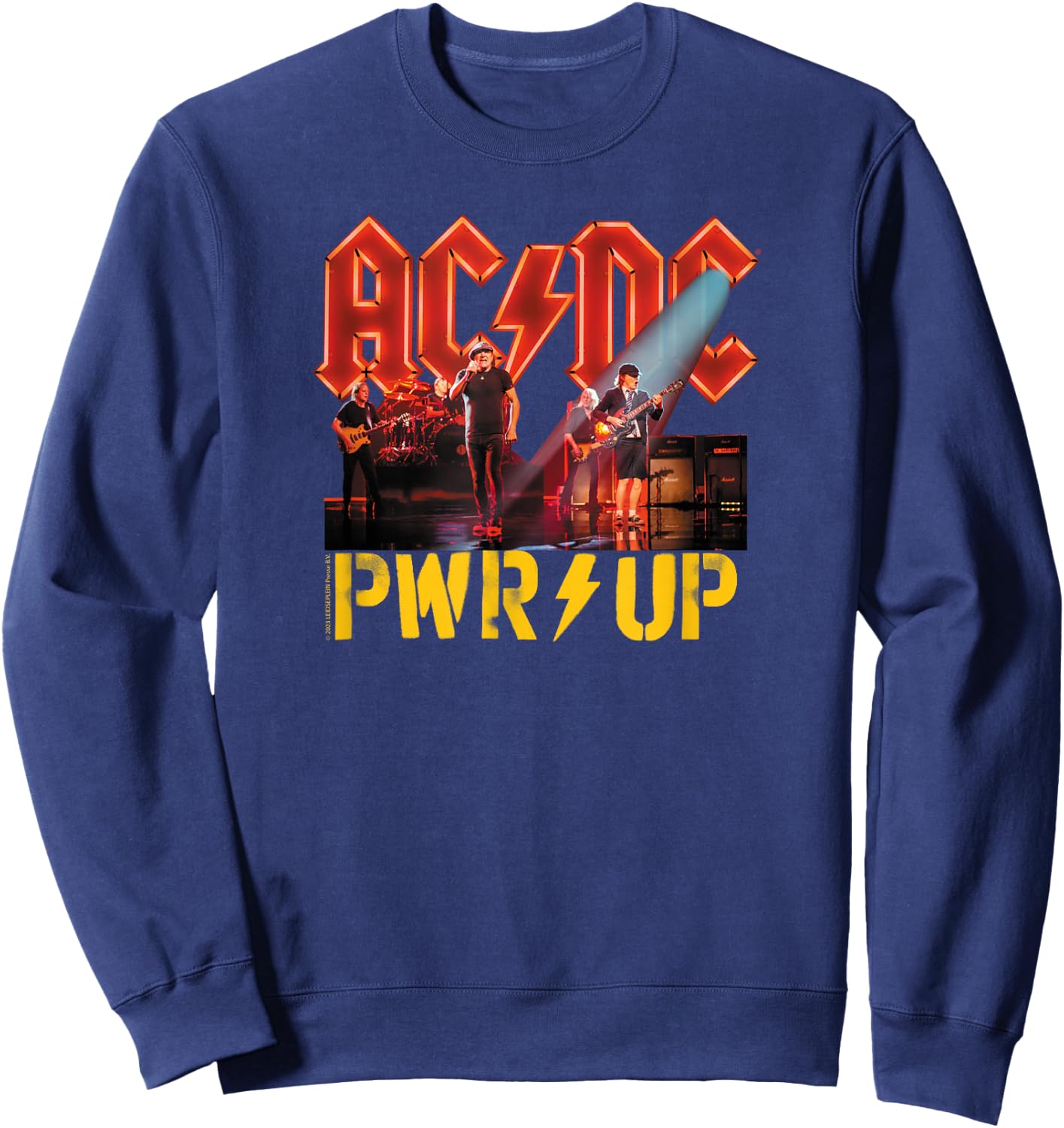 AC/DC Rock Music Band PWRUP Stage Lights Sweatshirt - Sweatshirt | Navy
