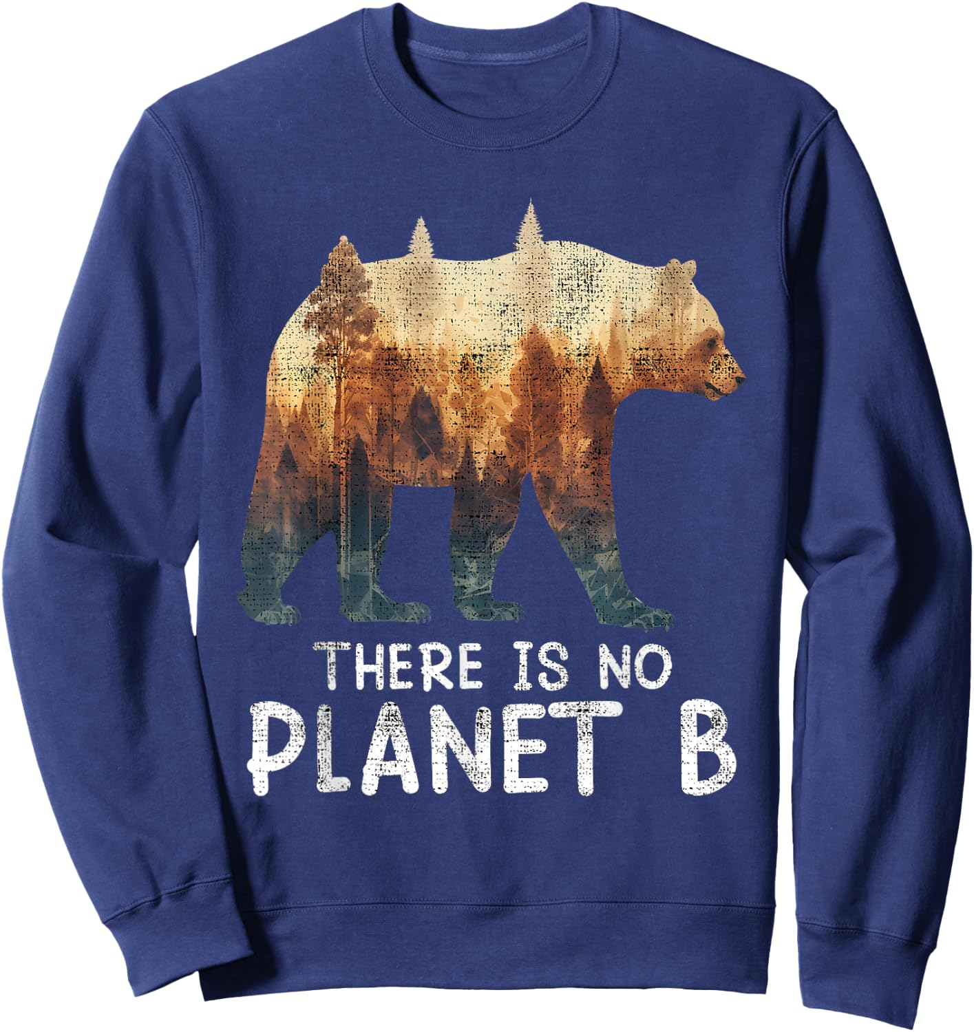 There is no Planet B Endangered Animals Protected species Sweatshirt - Sweatshirt | Navy