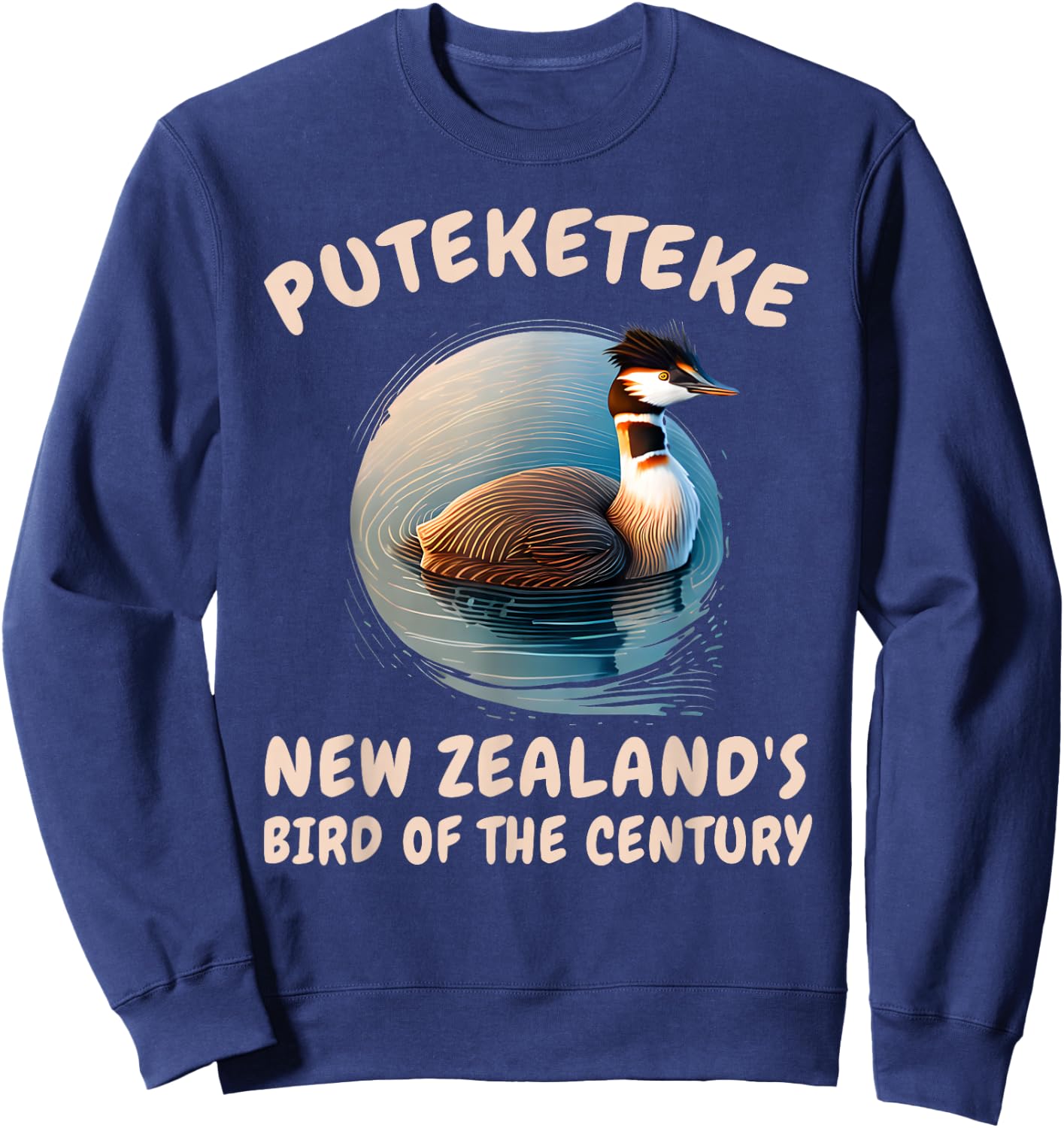 The Puteketeke New Zealand's Bird of the Century men & women Sweatshirt - Sweatshirt | Navy
