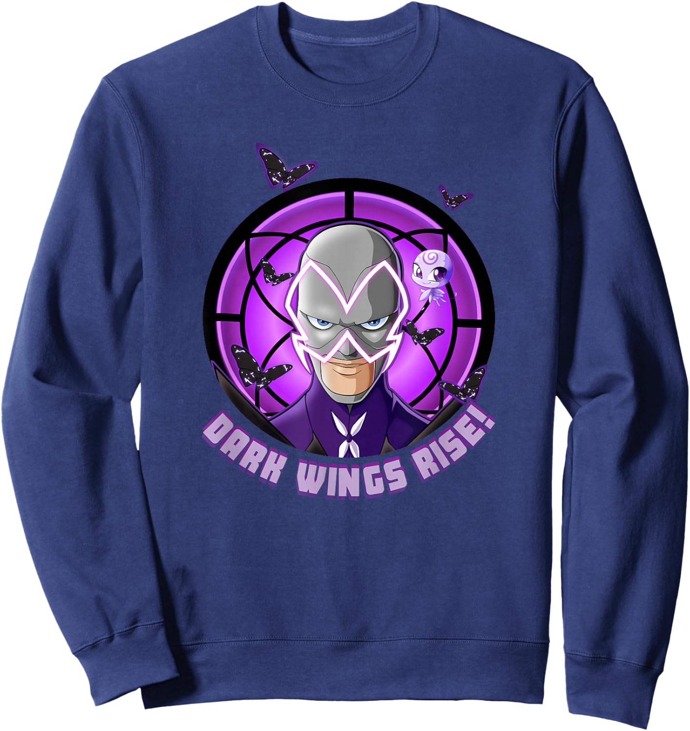 Miraculous Ladybug Hawk Moth Dark Wings Rise Sweatshirt - Sweatshirt | Navy