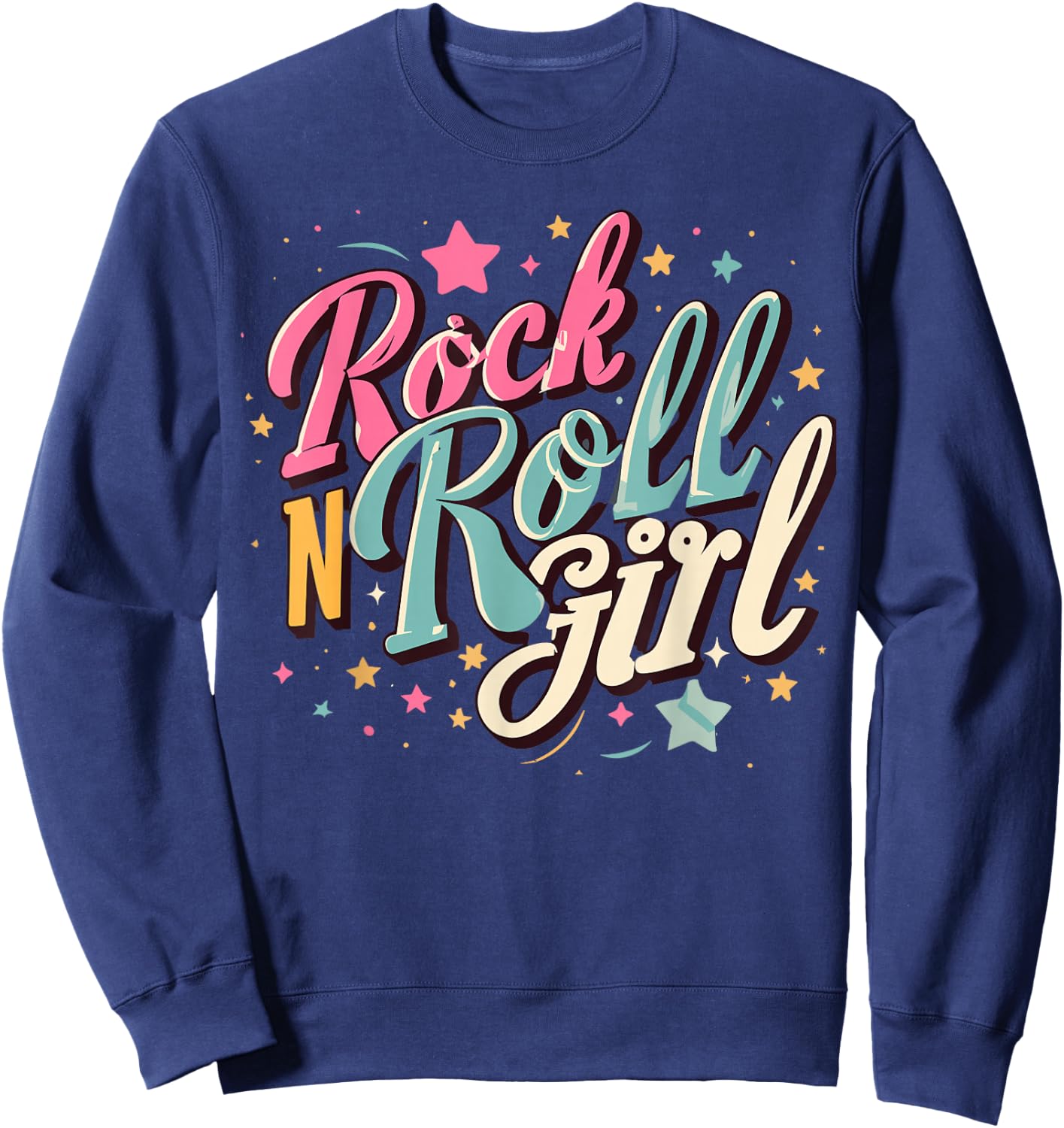 Rock N Roll Girl Purple Darla Sweatshirt - Sweatshirt | Navy