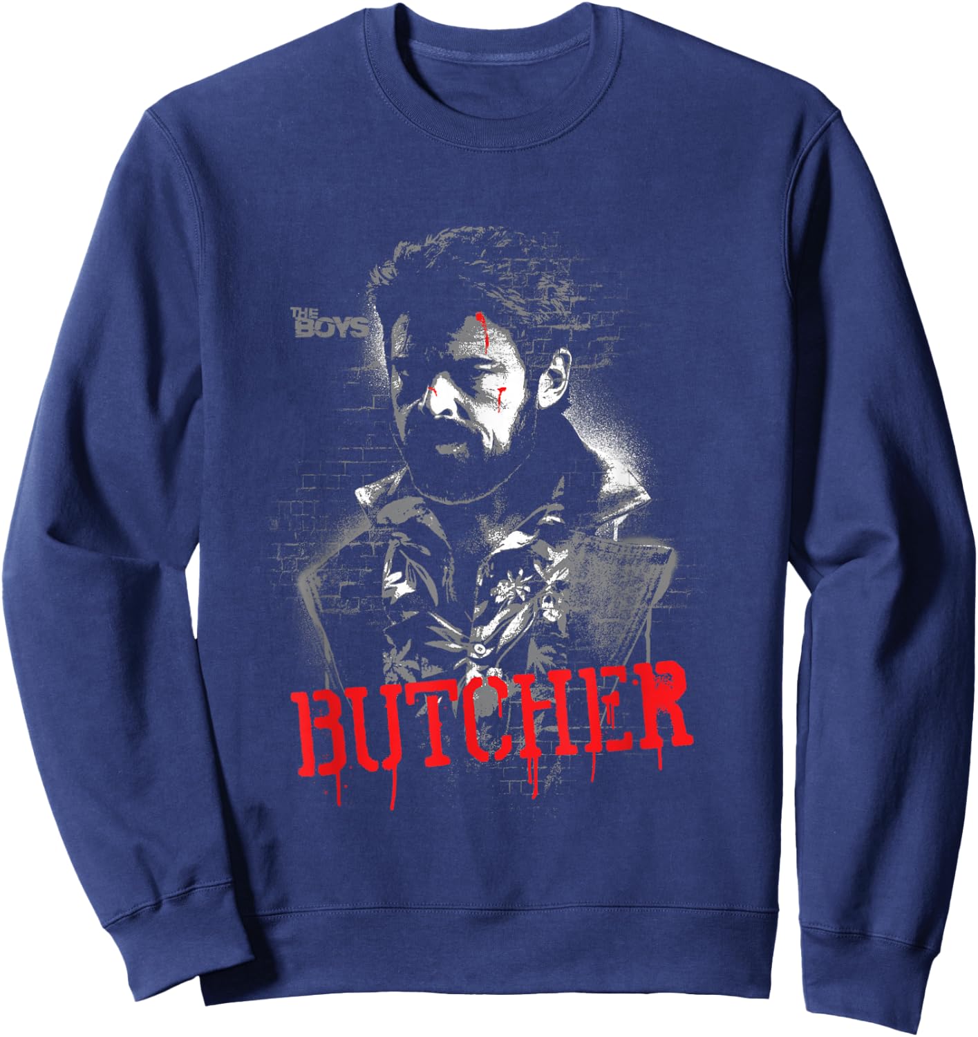 The Boys Butcher Graffiti Pose Sweatshirt - Sweatshirt | Navy