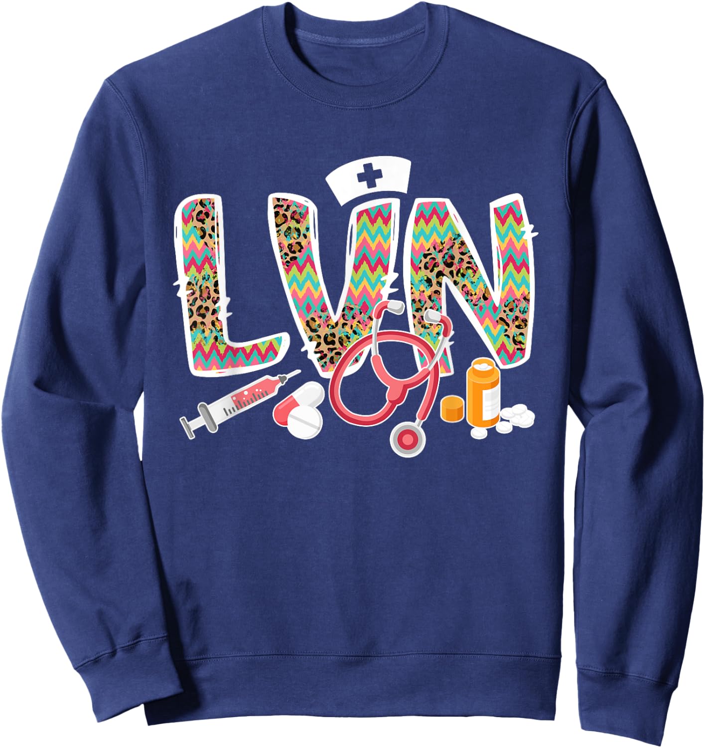 LVN Licensed Vocational Nurse LVN Nurse LVN Nursing Sweatshirt - Sweatshirt | Navy