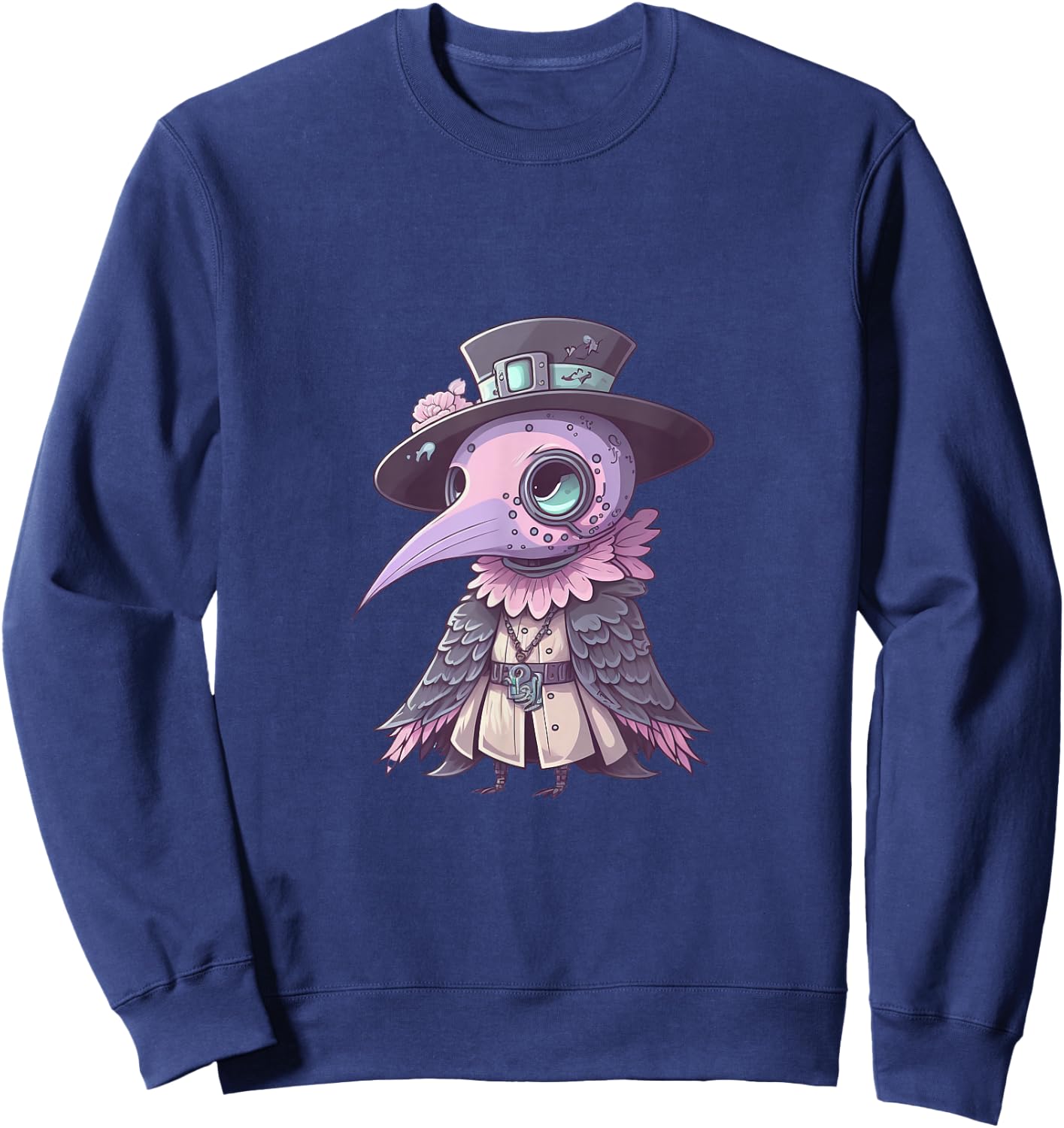 Creepy Kawaii Pastel Goth Plague Doctor Sweatshirt - Sweatshirt | Navy