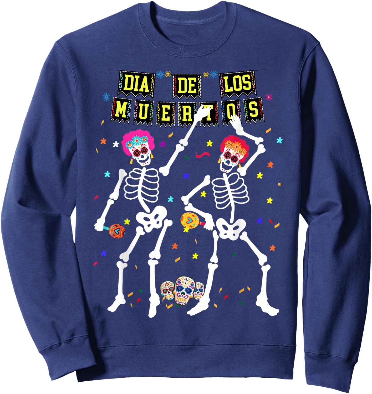 Dia De los Muertos Day of the Dead 2026 2027 Teens Sweatshirt - Sweatshirt | Navy