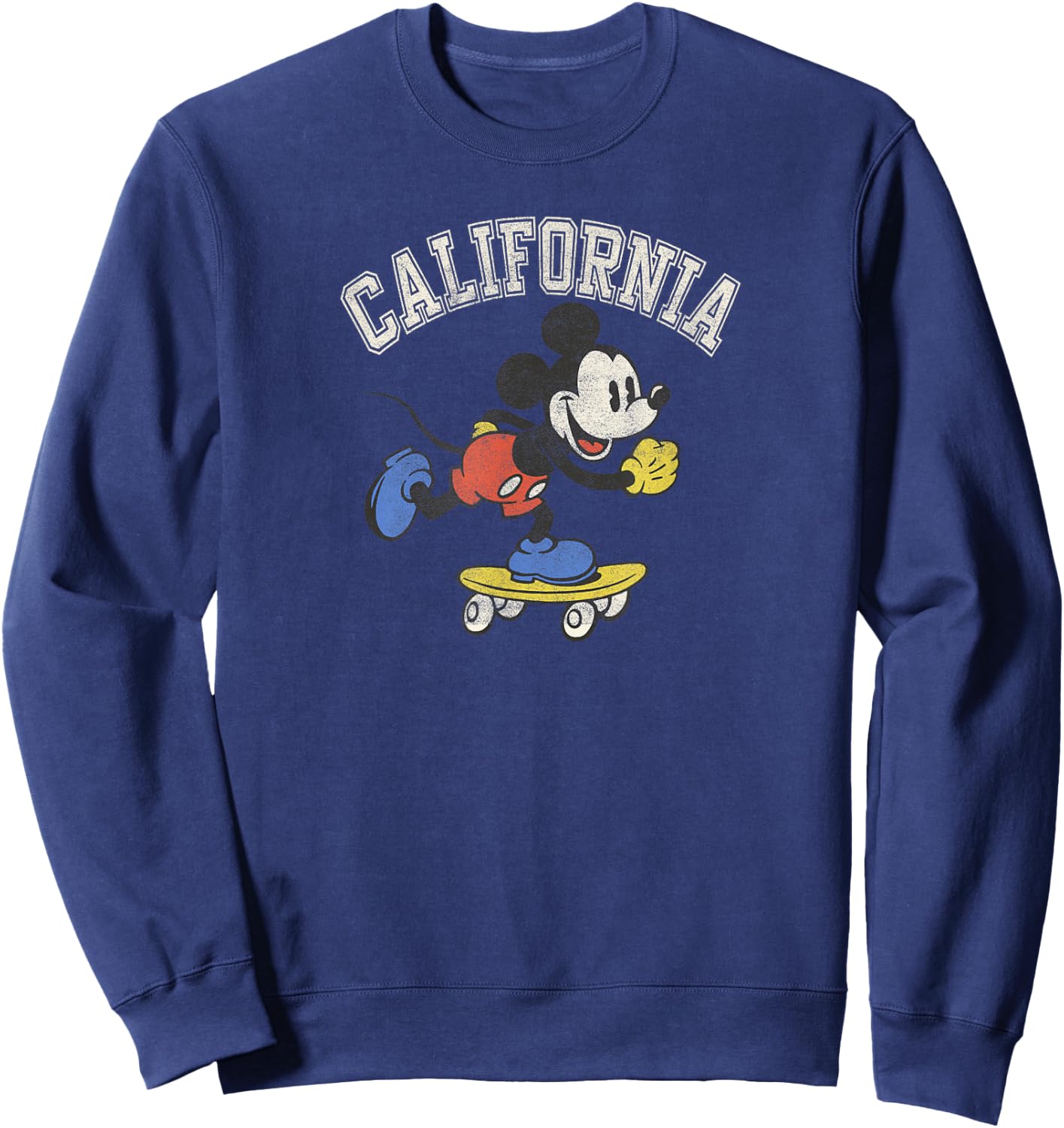 Disney Mickey Mouse On A Skateboard California Arch Sweatshirt - Sweatshirt | Navy