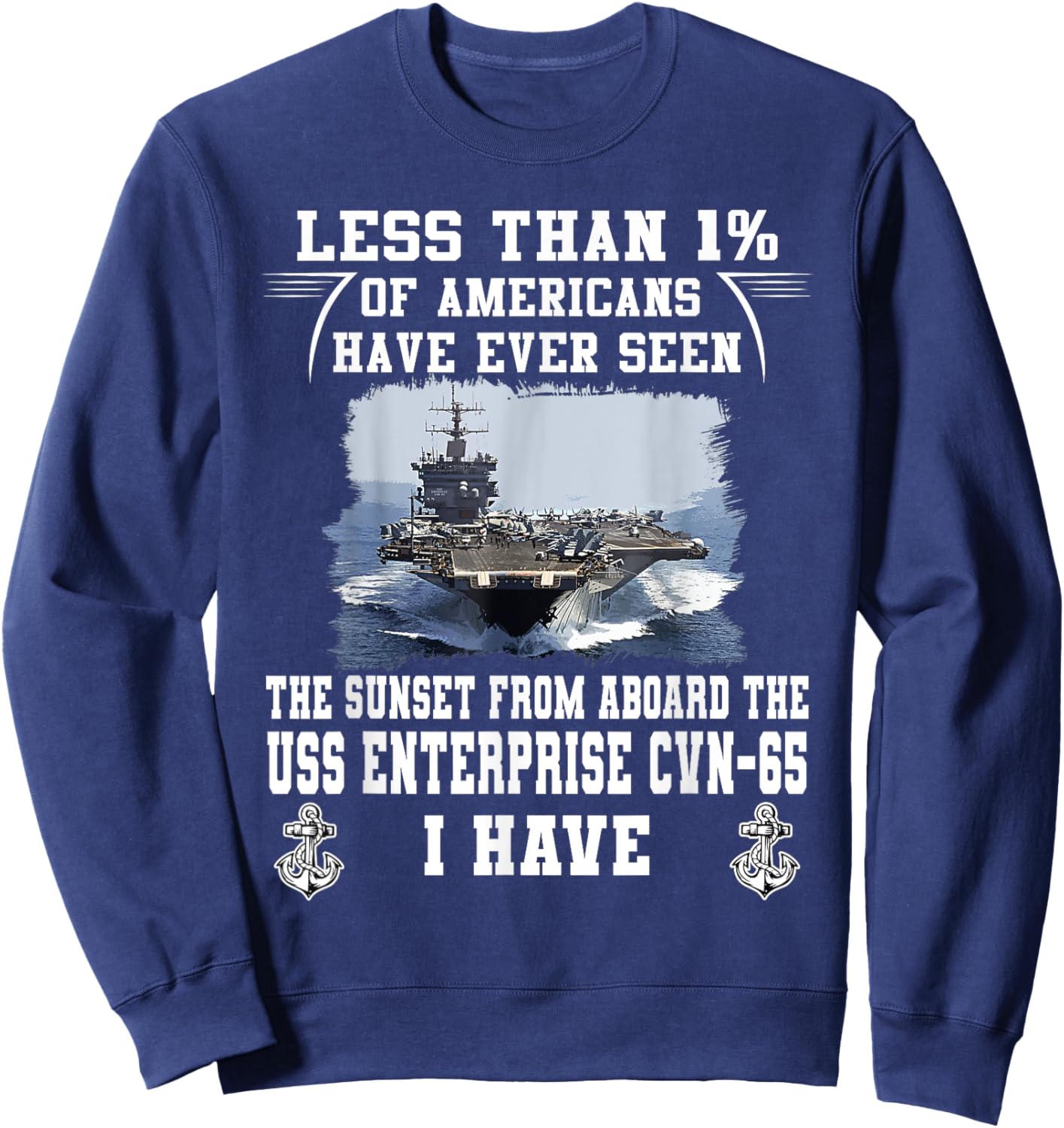 USS Enterprise CVN-65 Aircraft Carrier Sweatshirt - Sweatshirt | Navy