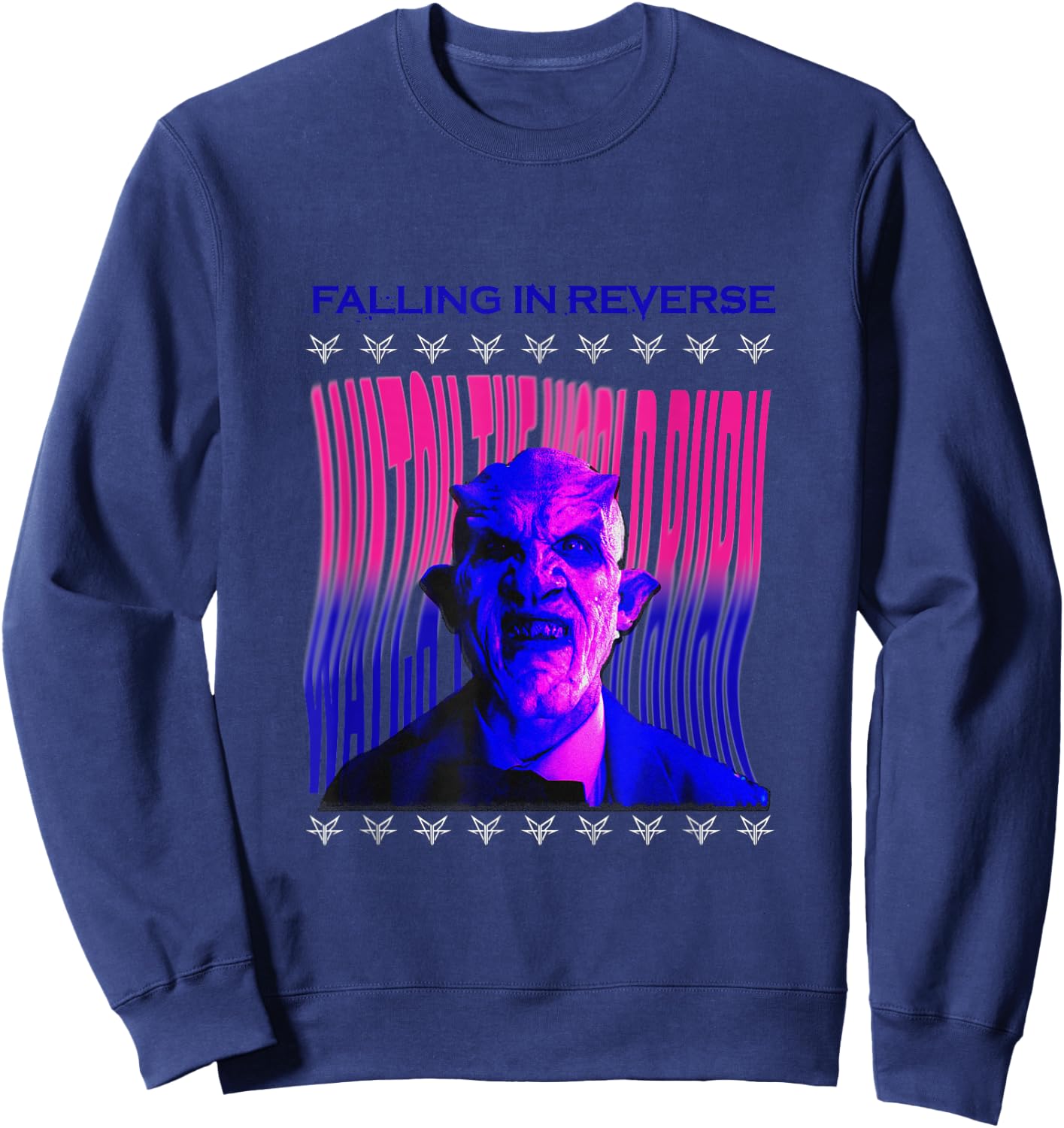Falling In Reverse - Official Merchandise - Warp Sweatshirt - Sweatshirt | Navy