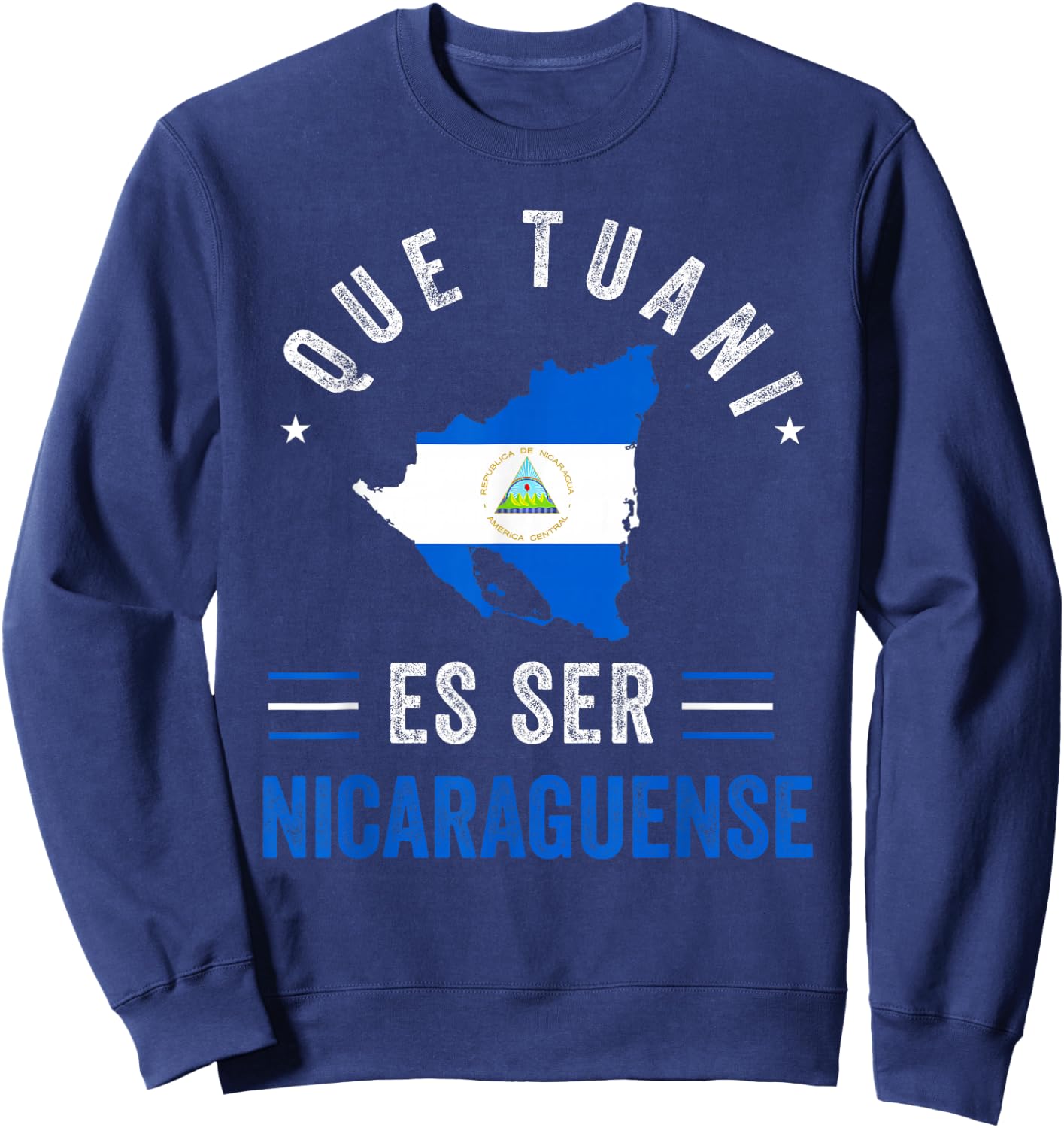Nicaragua Flag Camiseta Nicaraguan Nicoya Pinoleros Tuani Sweatshirt - Sweatshirt | Navy