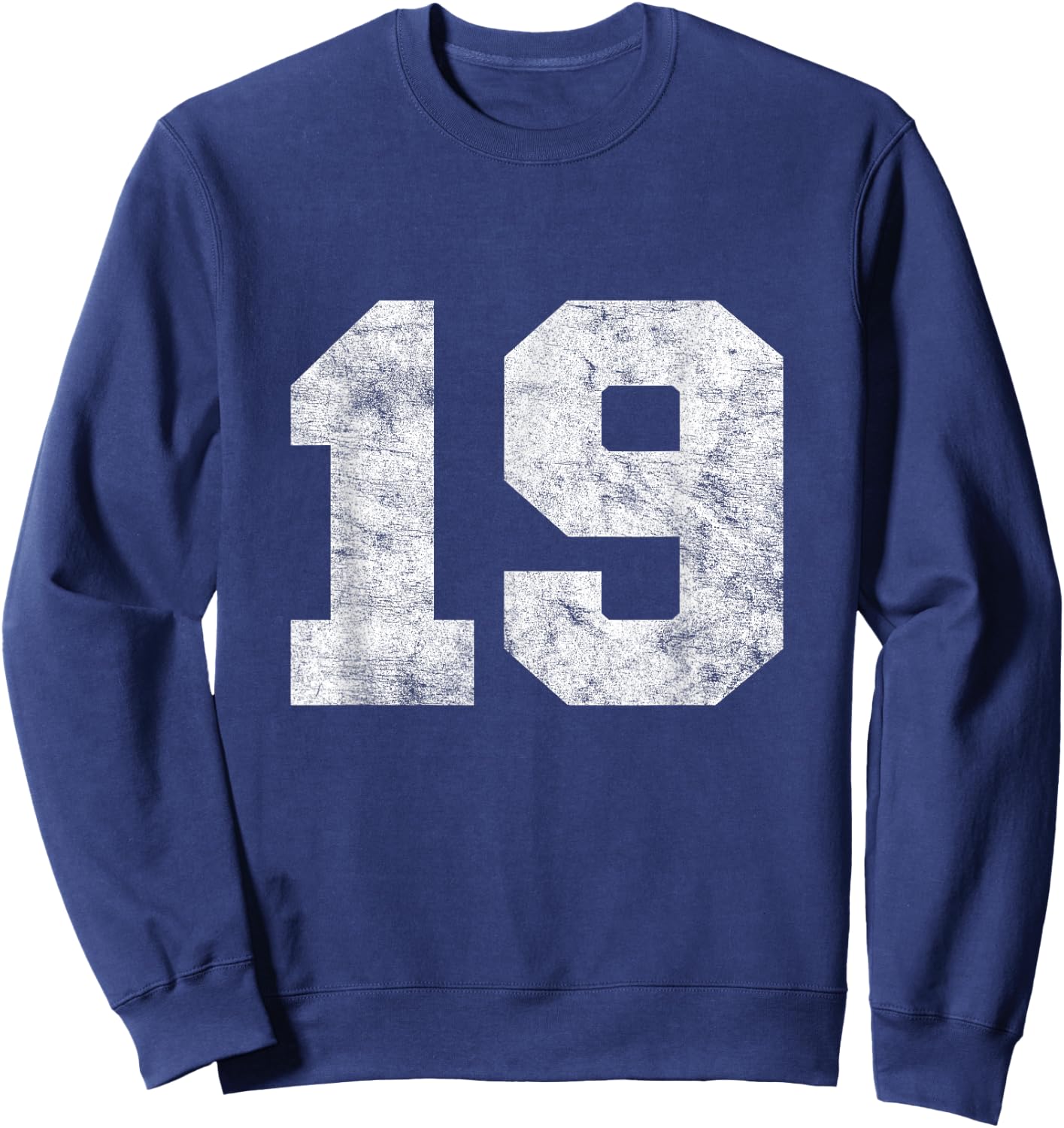 Vintage Lucky Number 19 Birthday Sports Player Team Athlete Sweatshirt - Sweatshirt | Navy